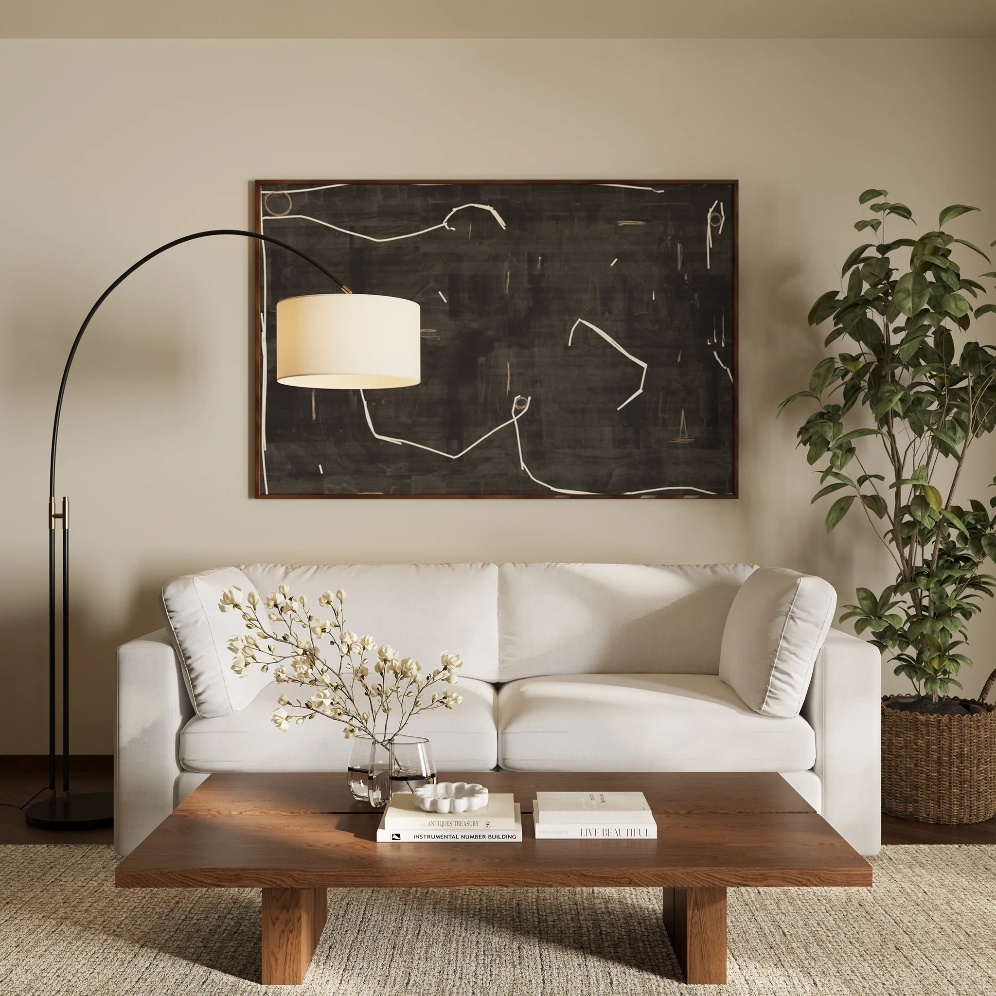 2-Seat Vari Modular Sofa | Cotton White - Image 3