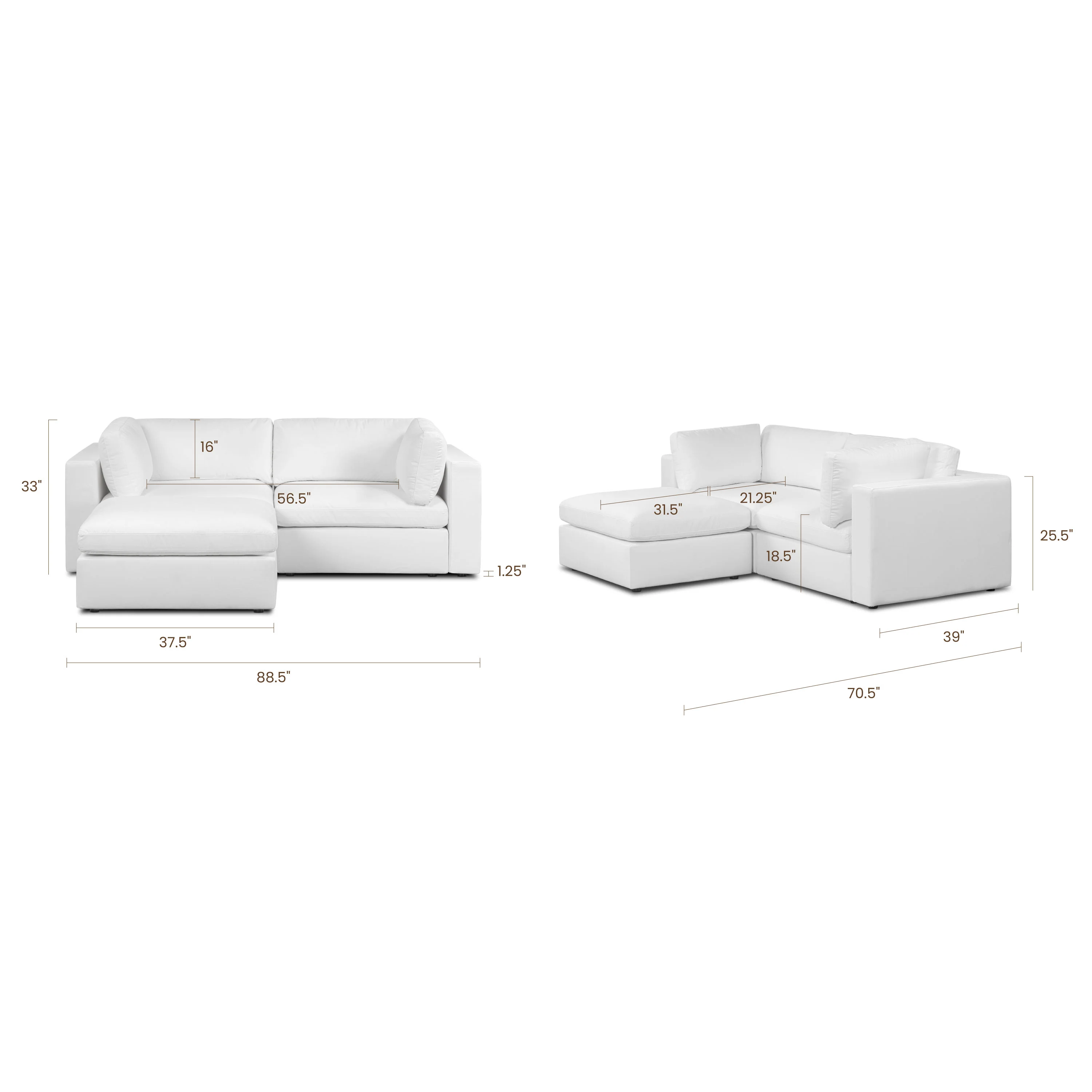 3-Seat Vari Modular Sectional | Cotton White - Image 18