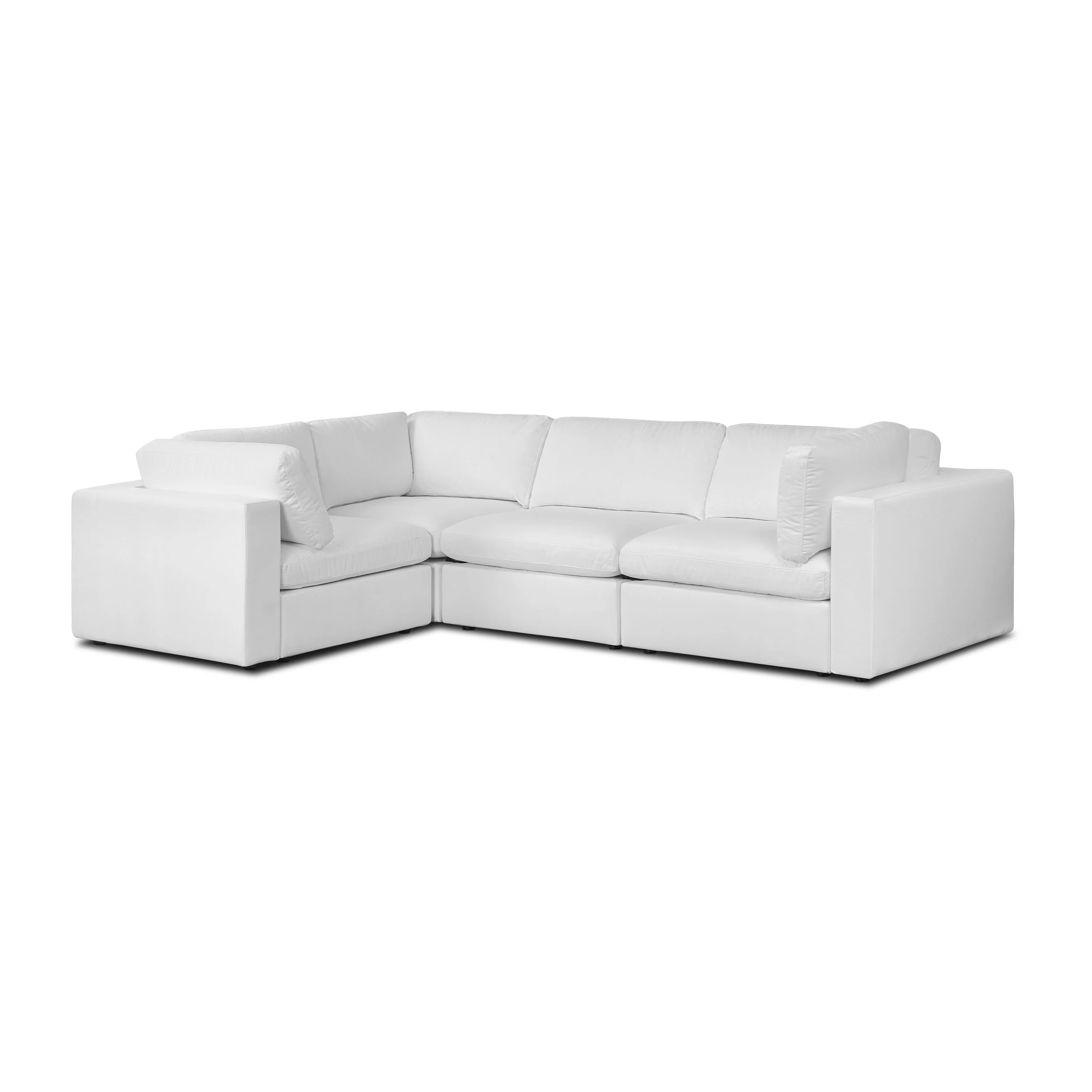 4-Seat Vari Modular L-Sectional | Cotton White - Image 3