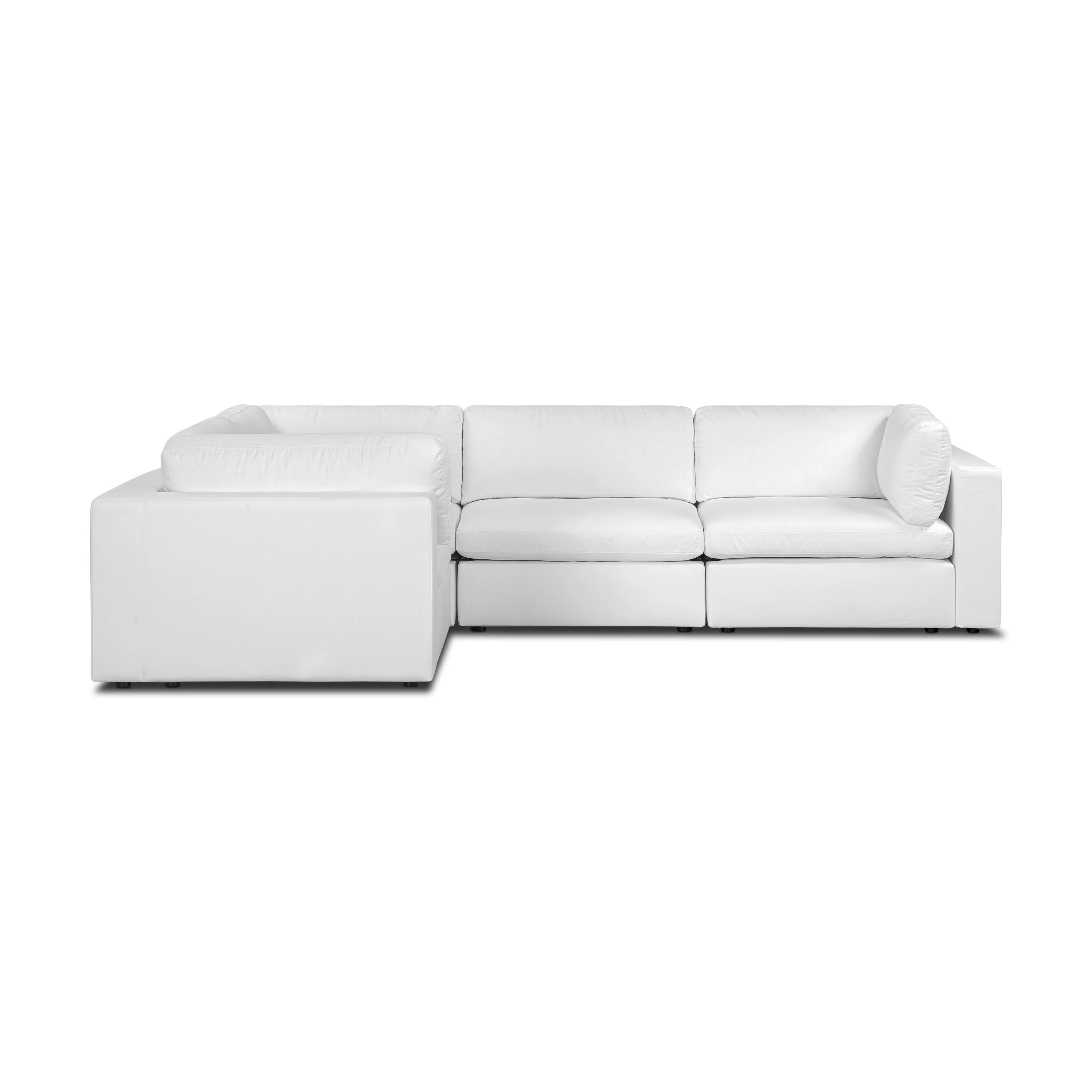4-Seat Vari Modular L-Sectional | Cotton White - Image 4