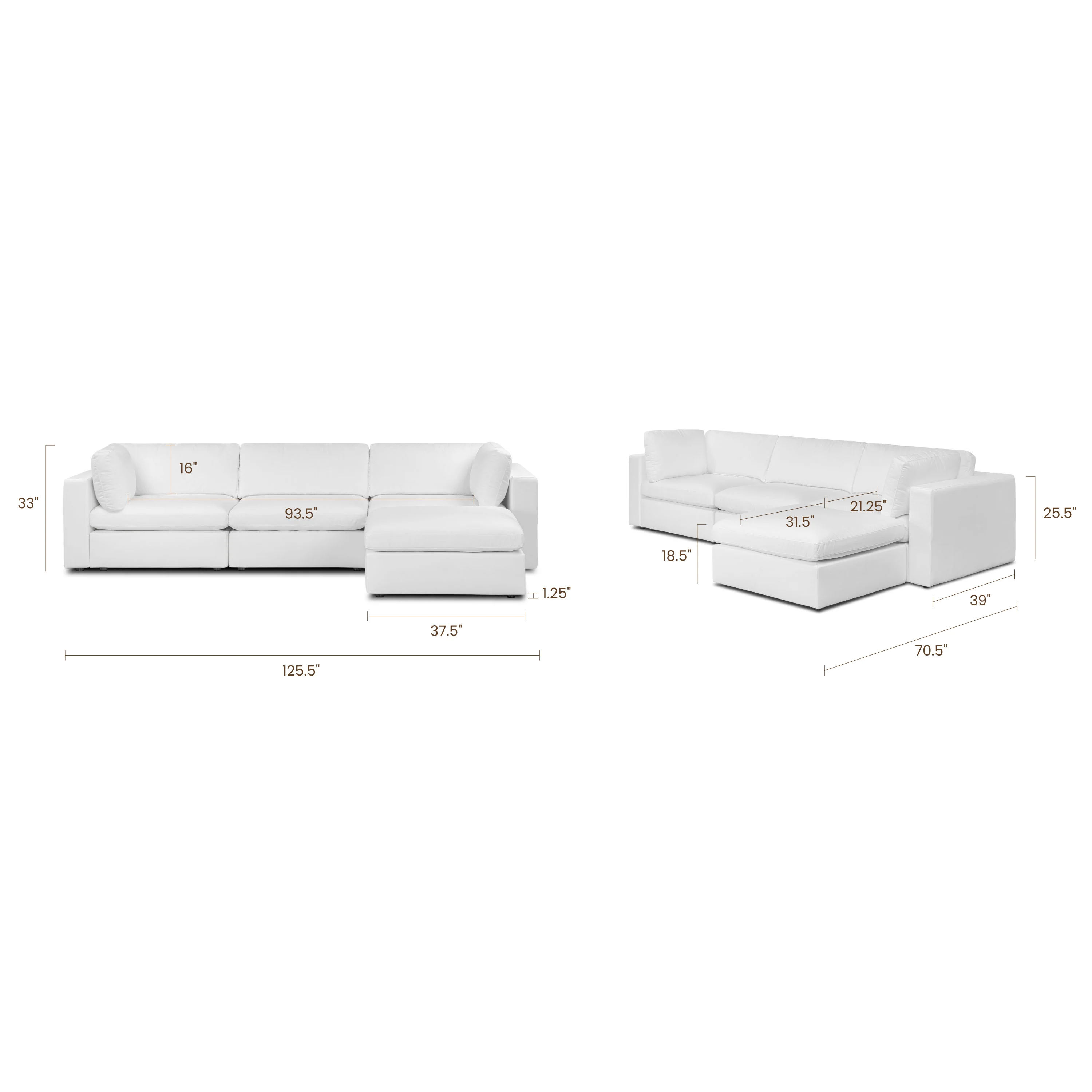 4-Seat Vari Modular Sectional | Cotton White - Image 19