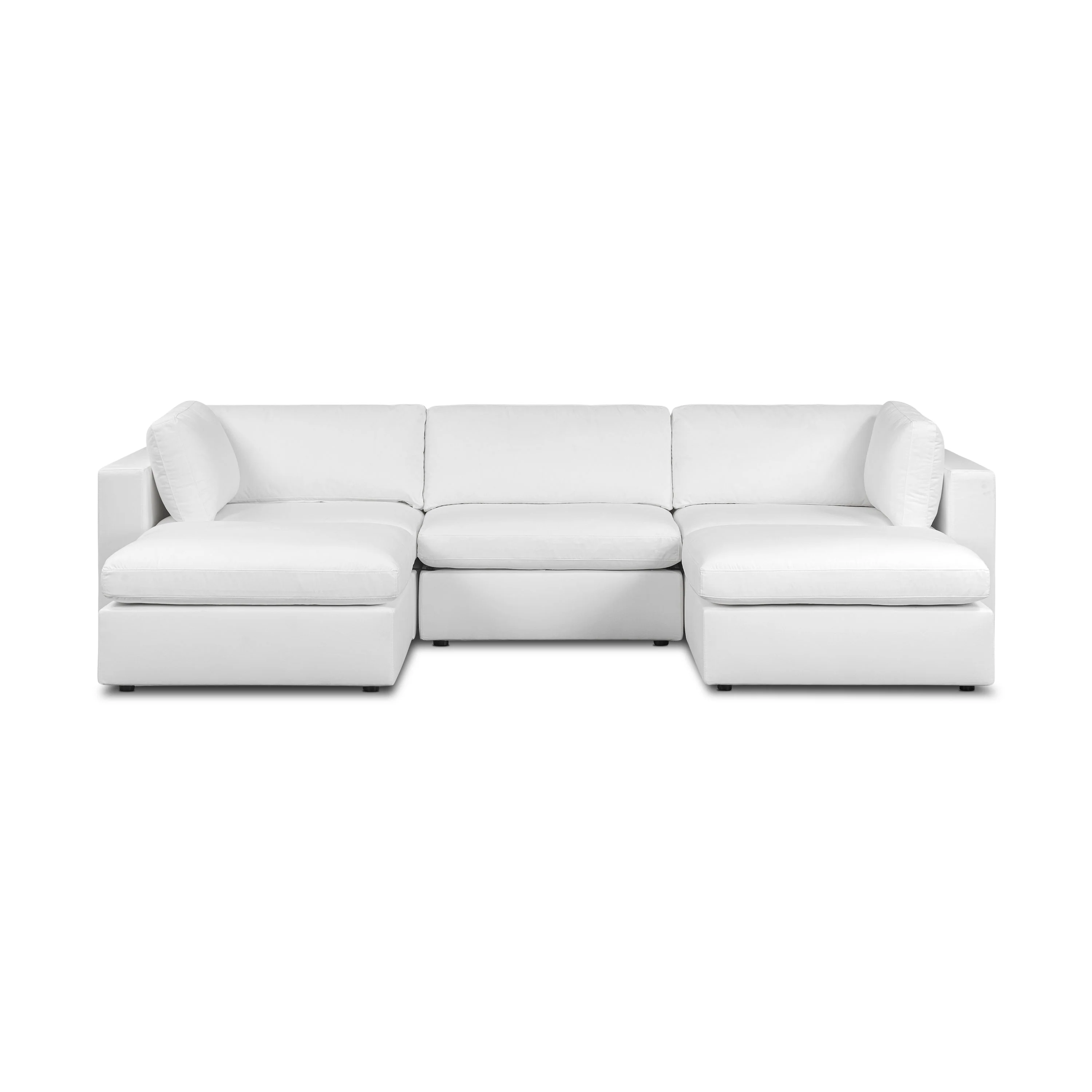 5-Seat Vari Modular Double Chaise Sectional | Cotton White - Image 4