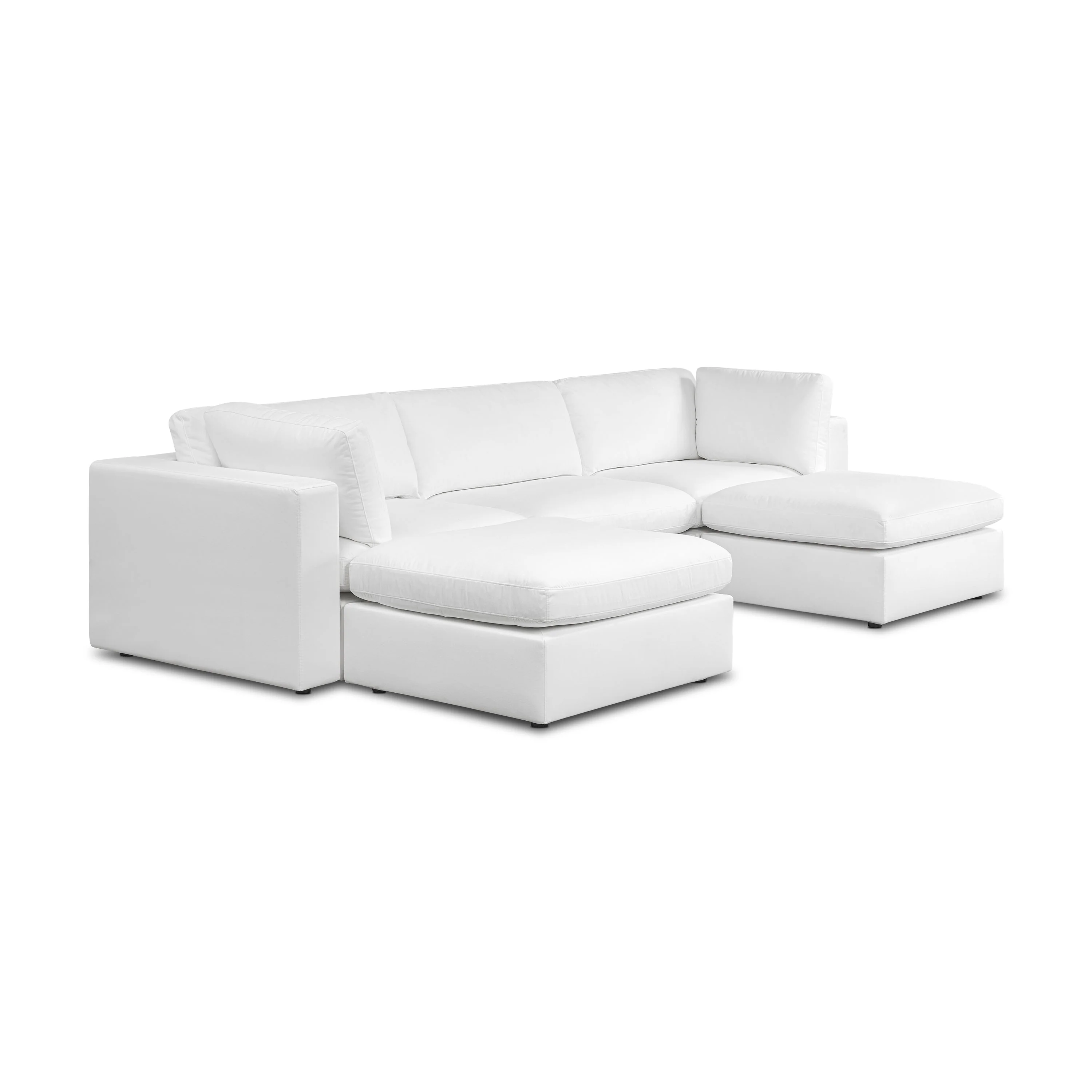 5-Seat Vari Modular Double Chaise Sectional | Cotton White - Image 5