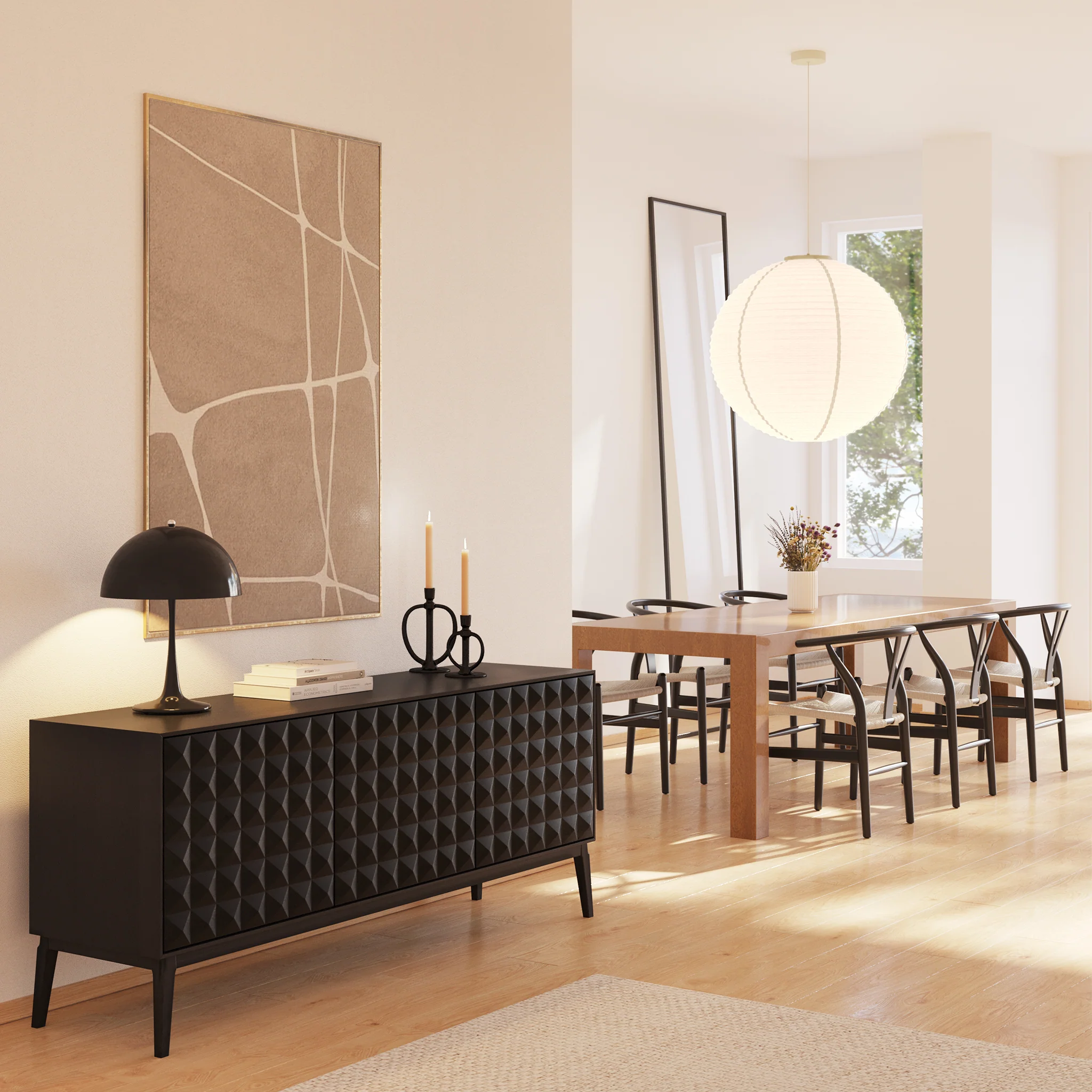 Abbie 71" Sideboard | Black - Image 3