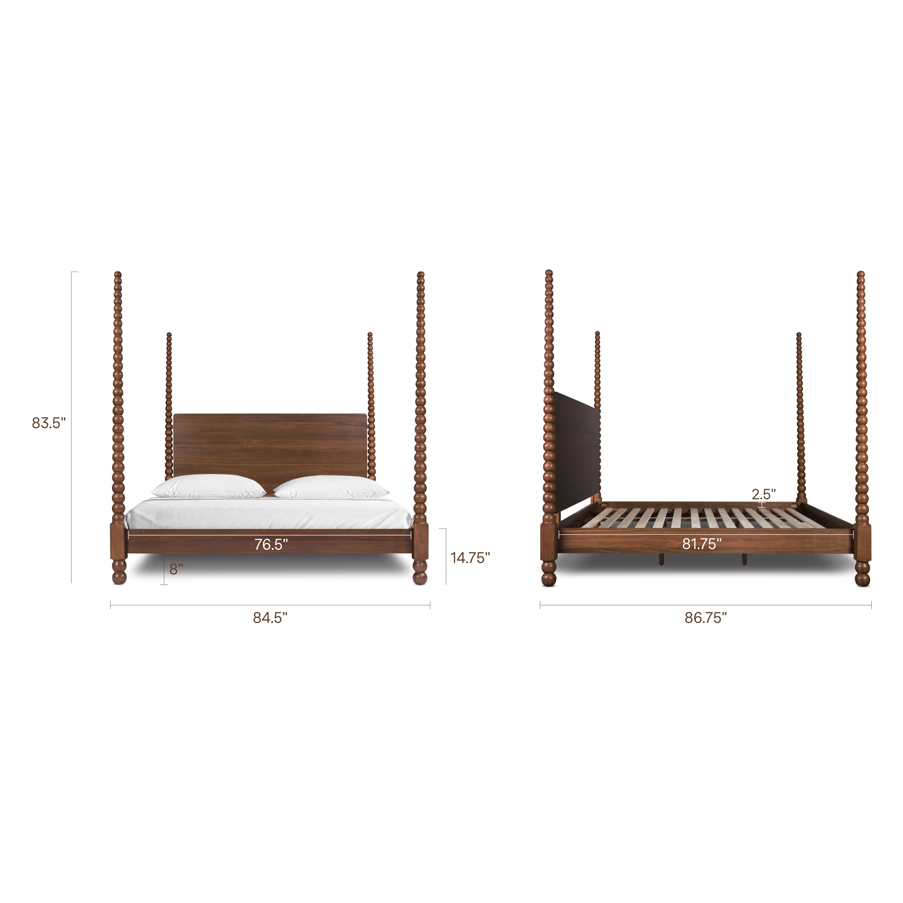 Aberdeen Bed | Walnut | King - Image 17