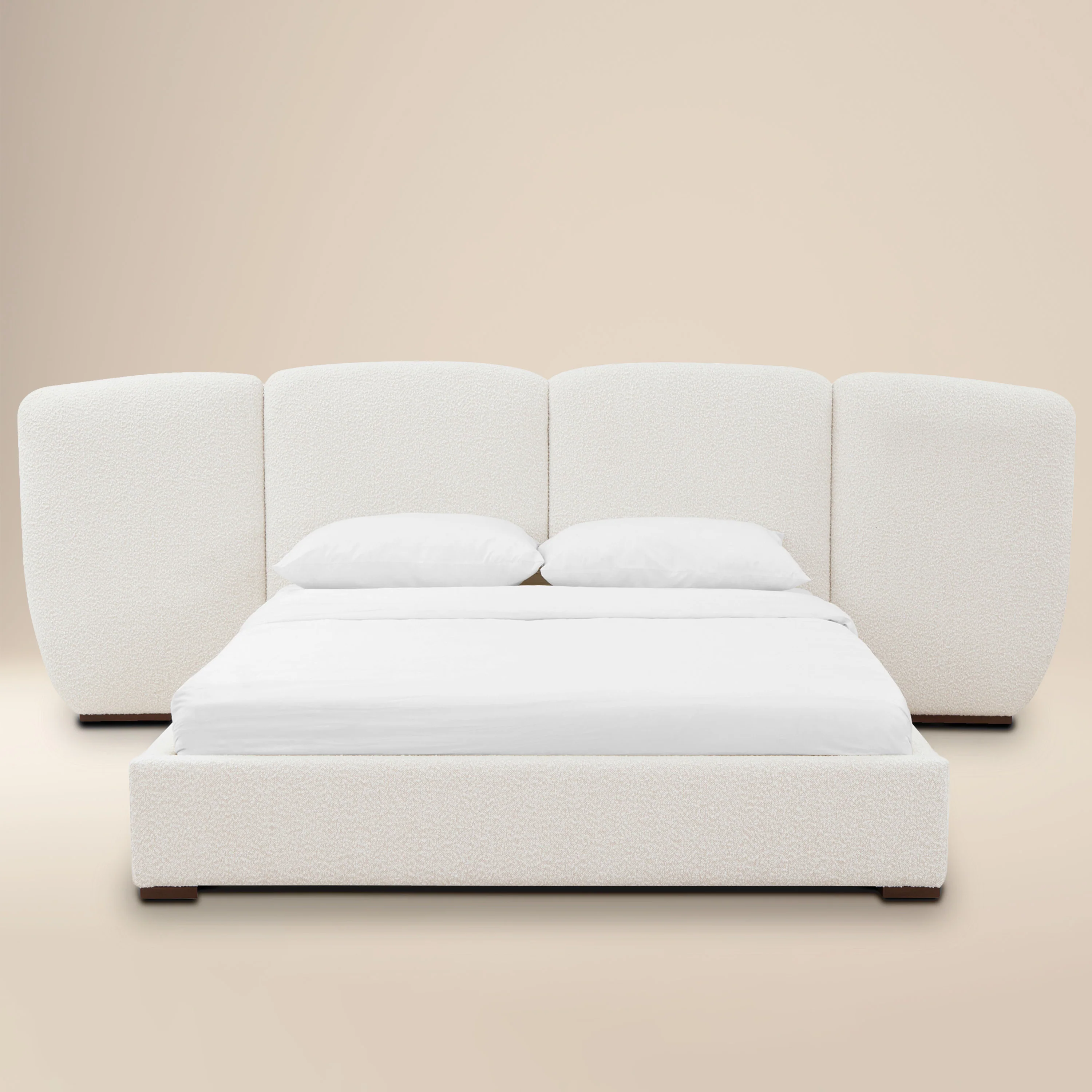 Acadia Bed | Froth White Boucle | Queen