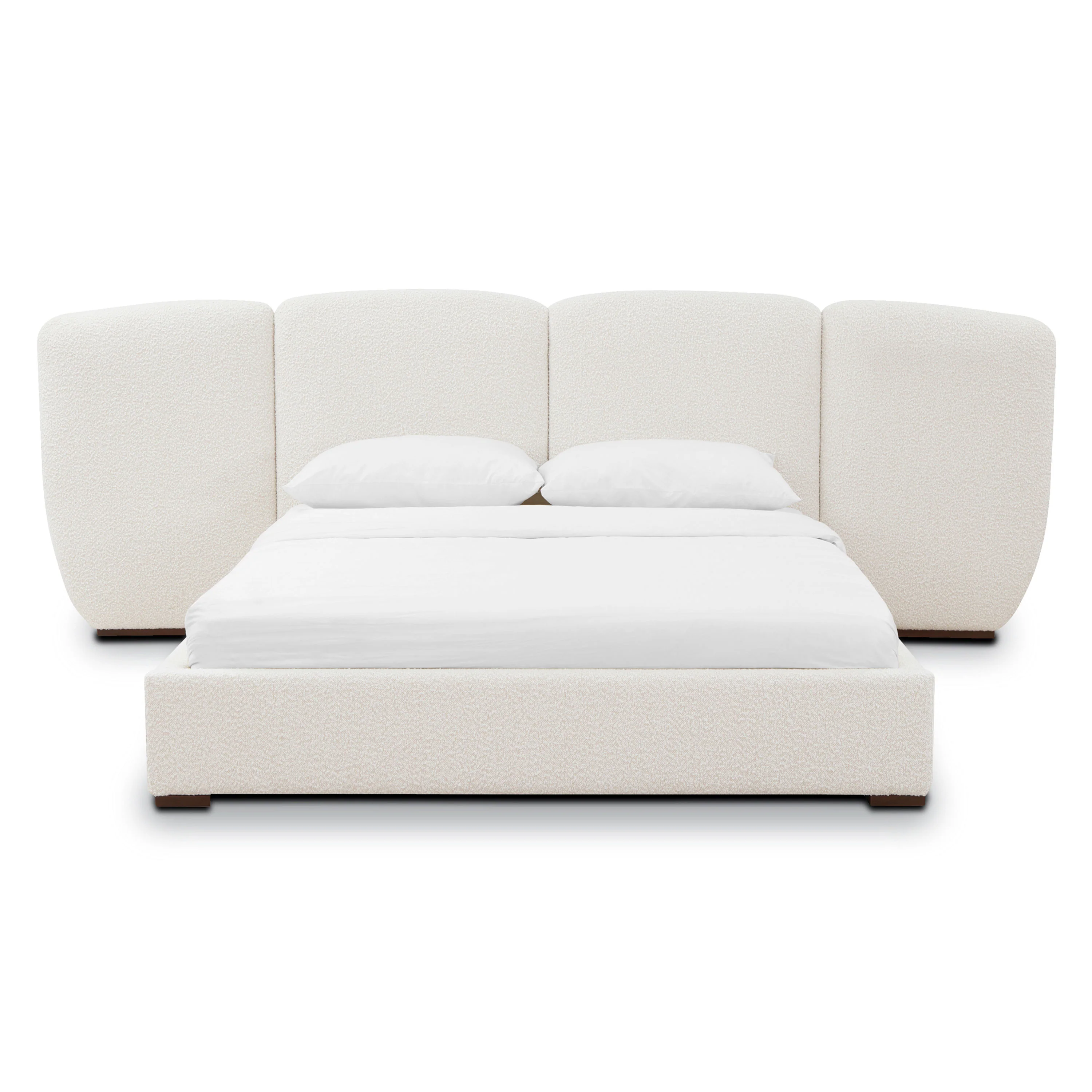 Acadia Bed | Froth White Boucle | Queen - Image 3