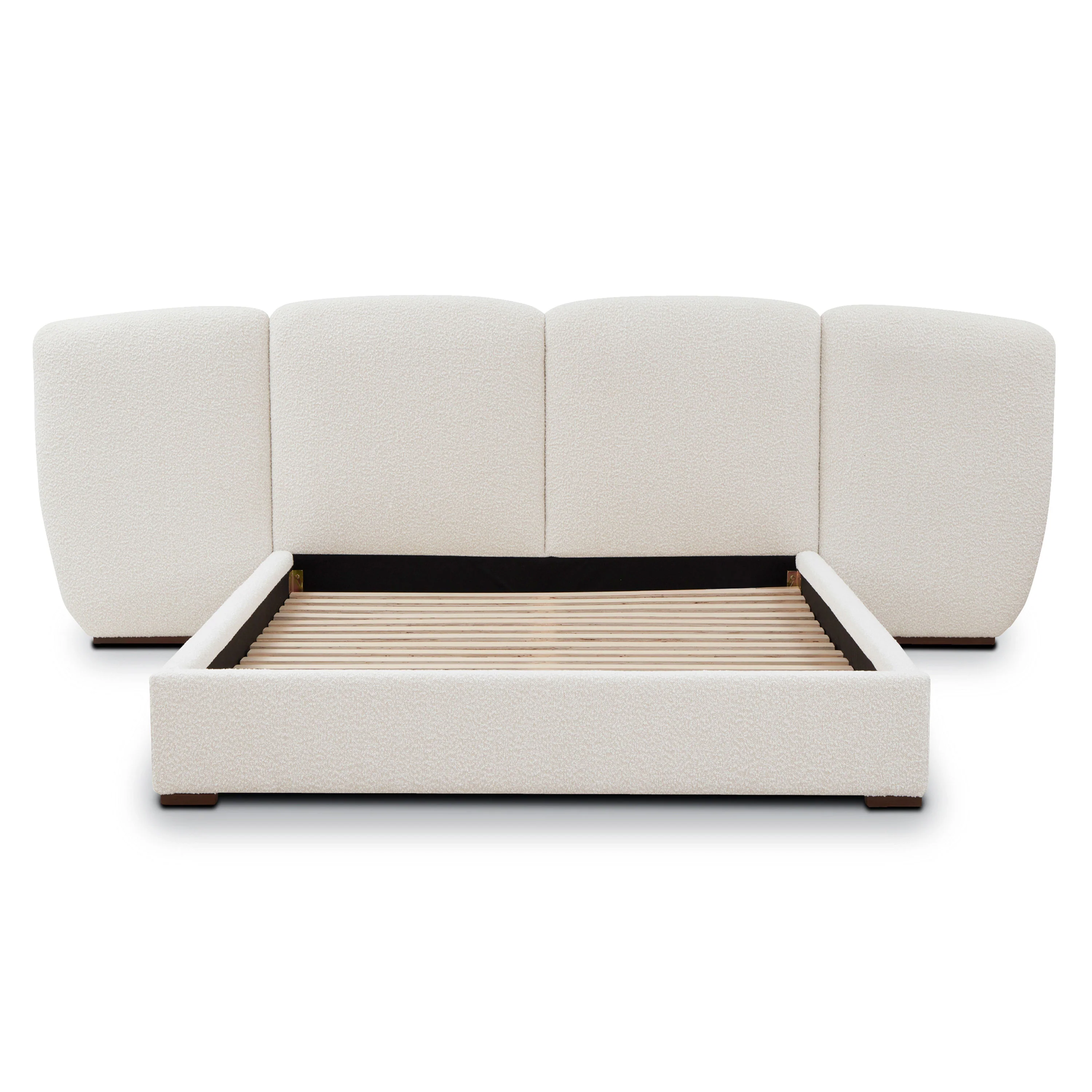 Acadia Bed | Froth White Boucle | Queen - Image 5