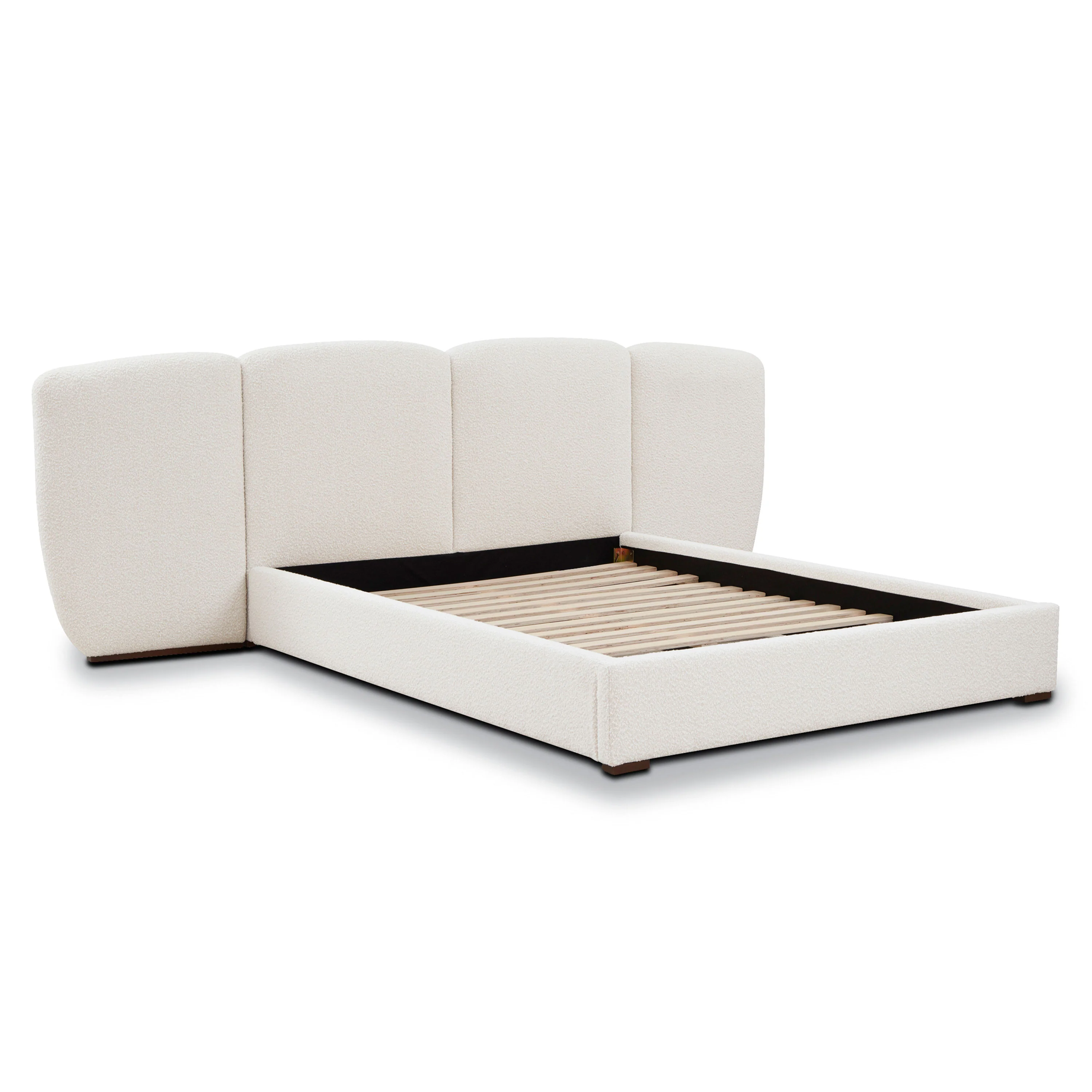 Acadia Bed | Froth White Boucle | Queen - Image 6
