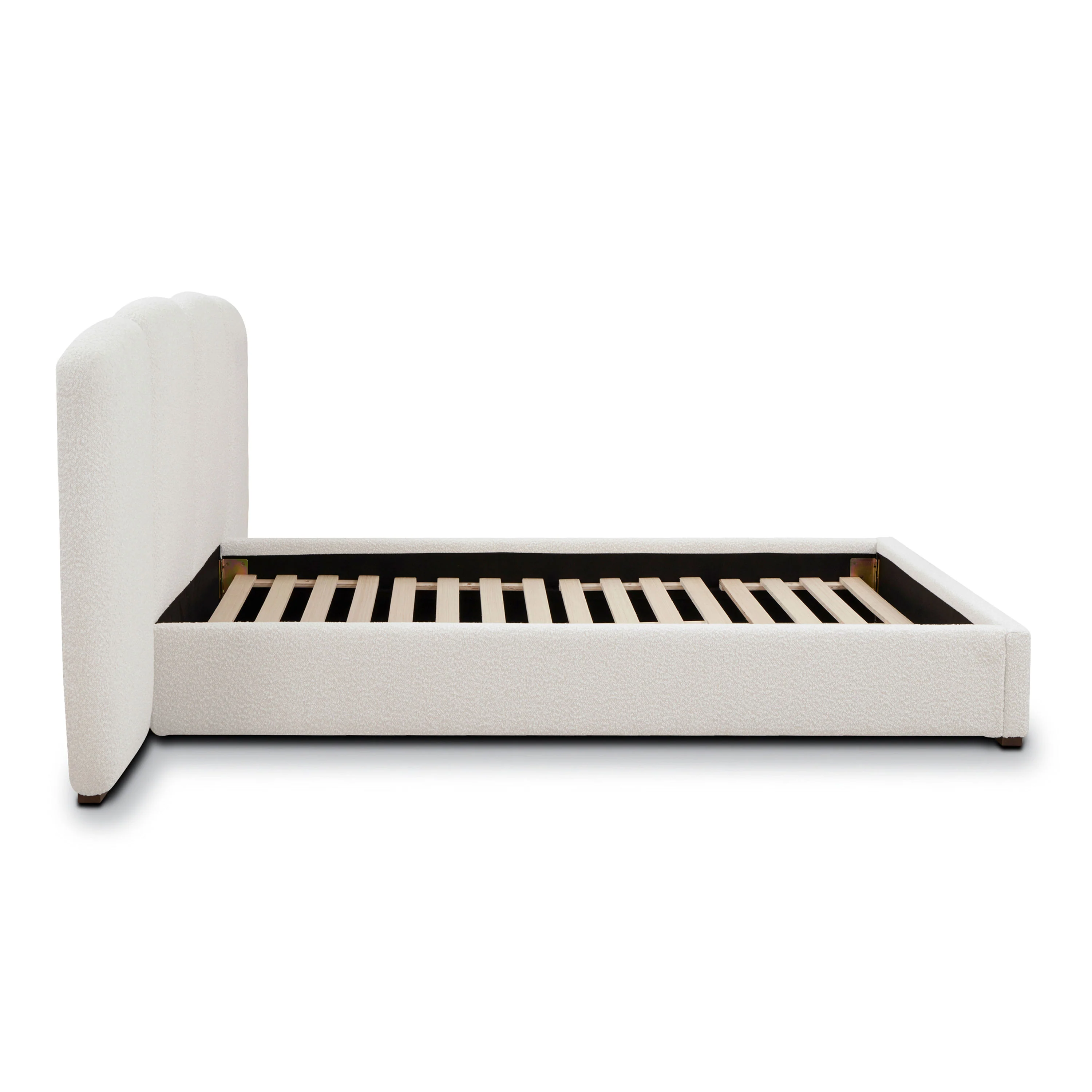 Acadia Bed | Froth White Boucle | Queen - Image 7