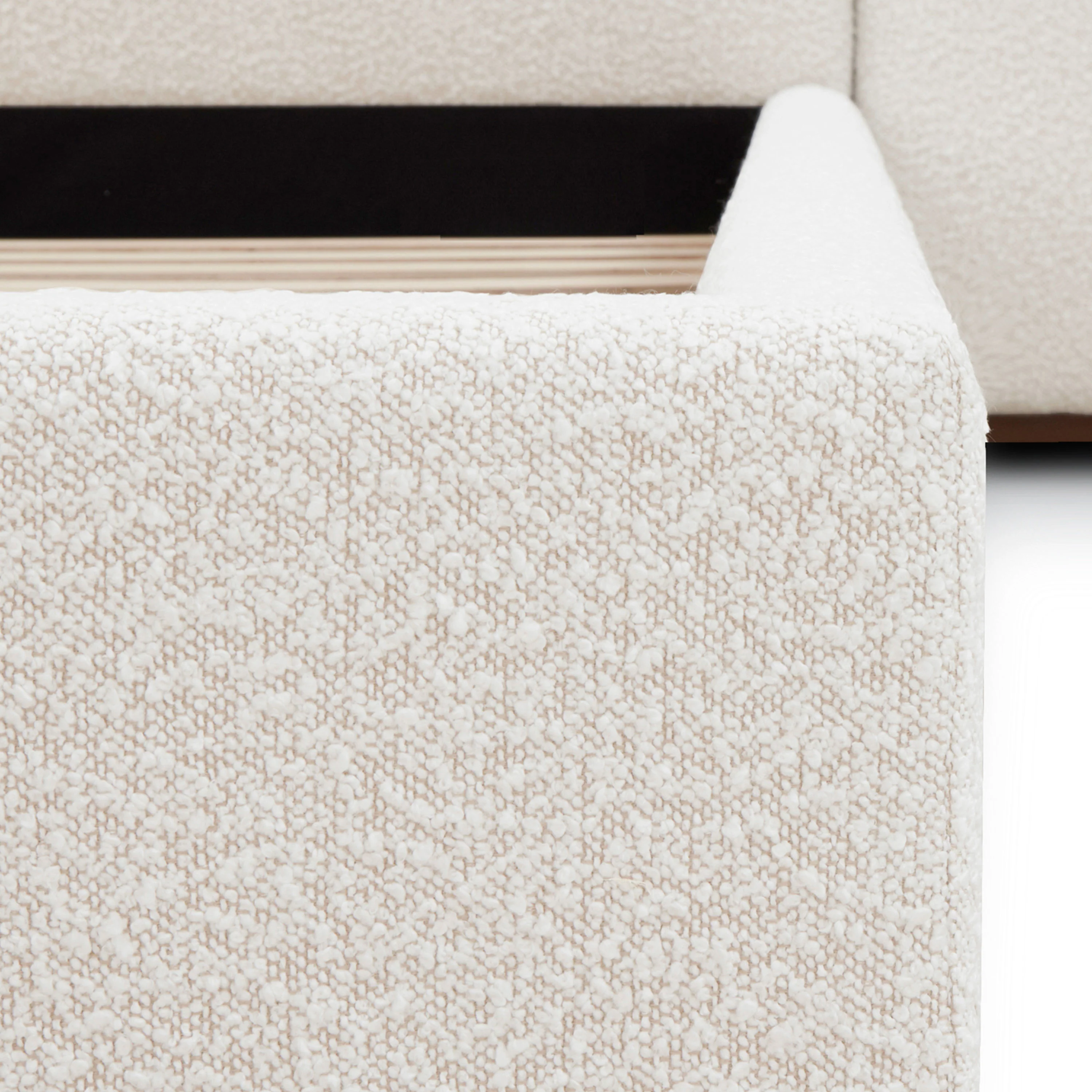 Acadia Bed | Froth White Boucle | Queen - Image 9