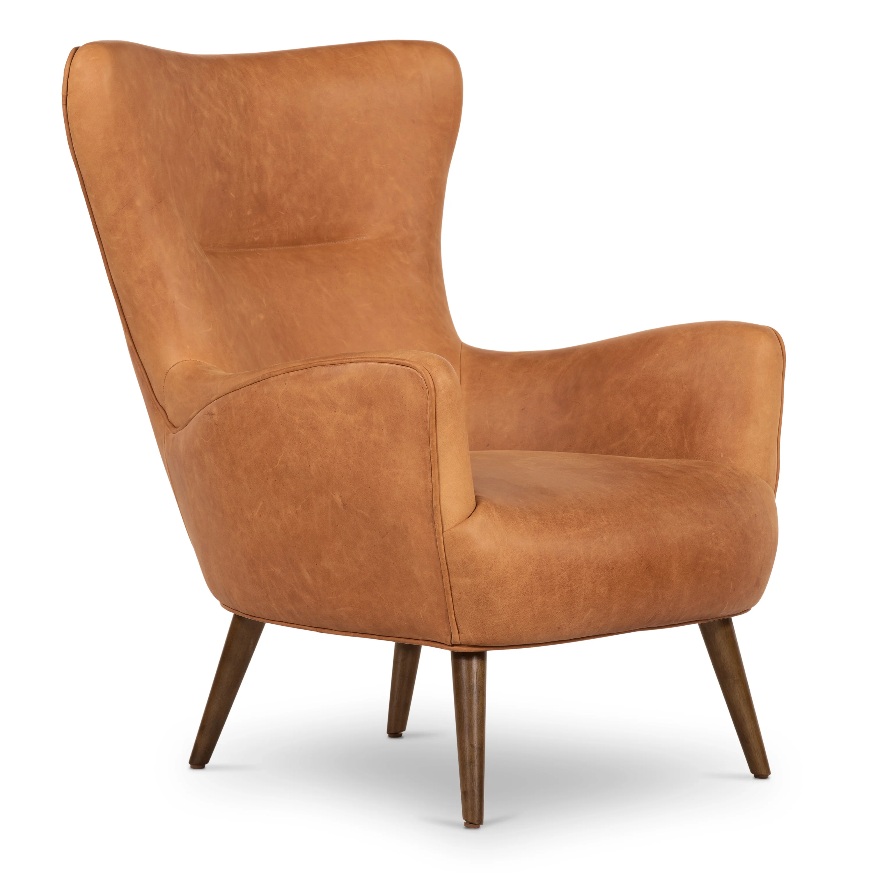 Aida Leather Lounge Chair | Cognac Tan | Set of 2 - Image 5