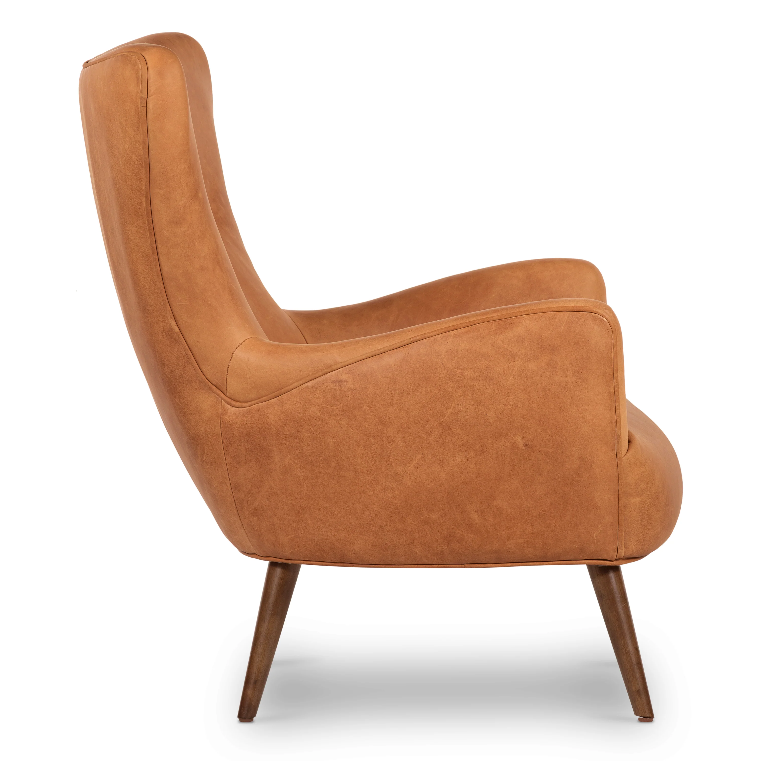 Aida Leather Lounge Chair | Cognac Tan | Set of 2 - Image 6