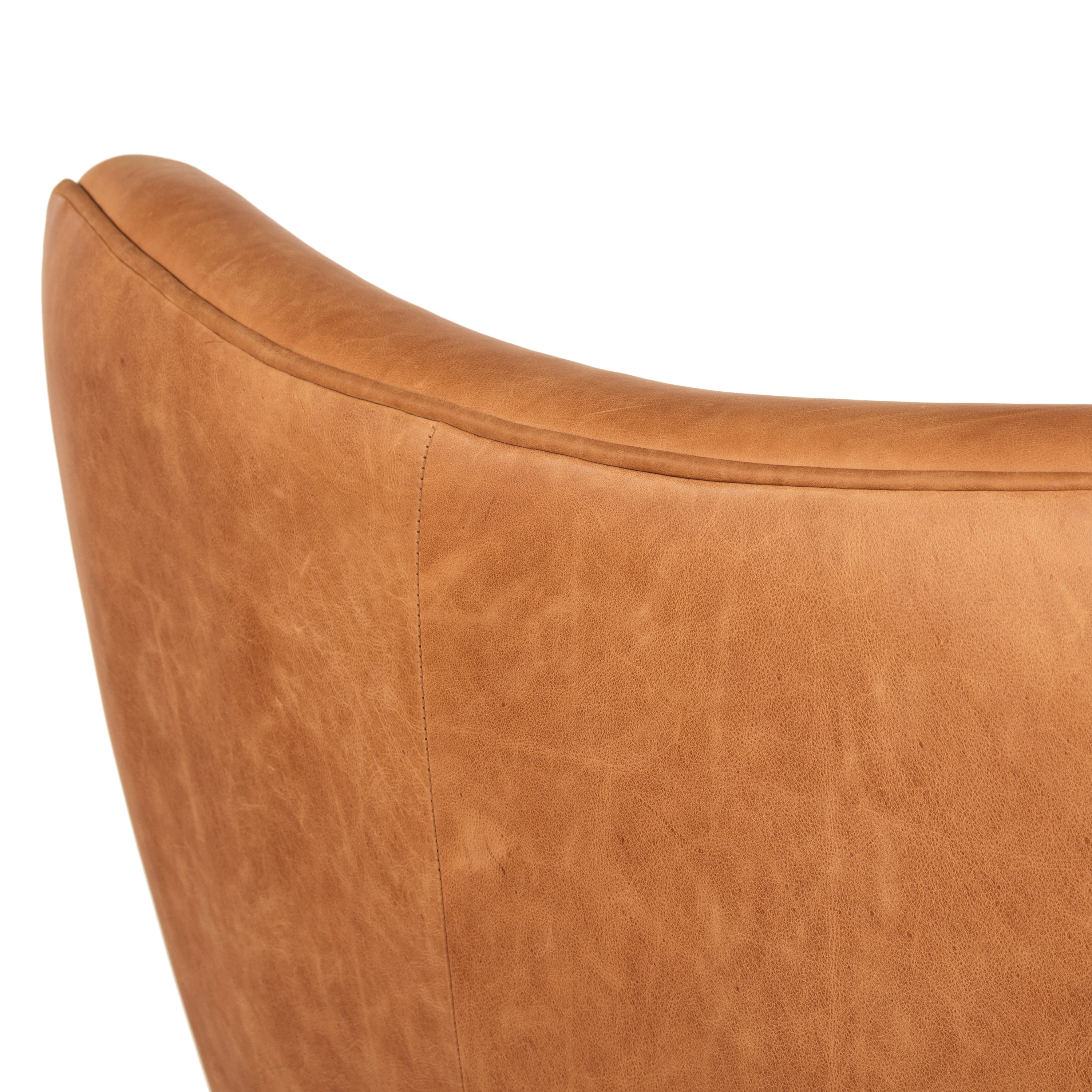 Aida Leather Lounge Chair | Cognac Tan | Single - Image 10