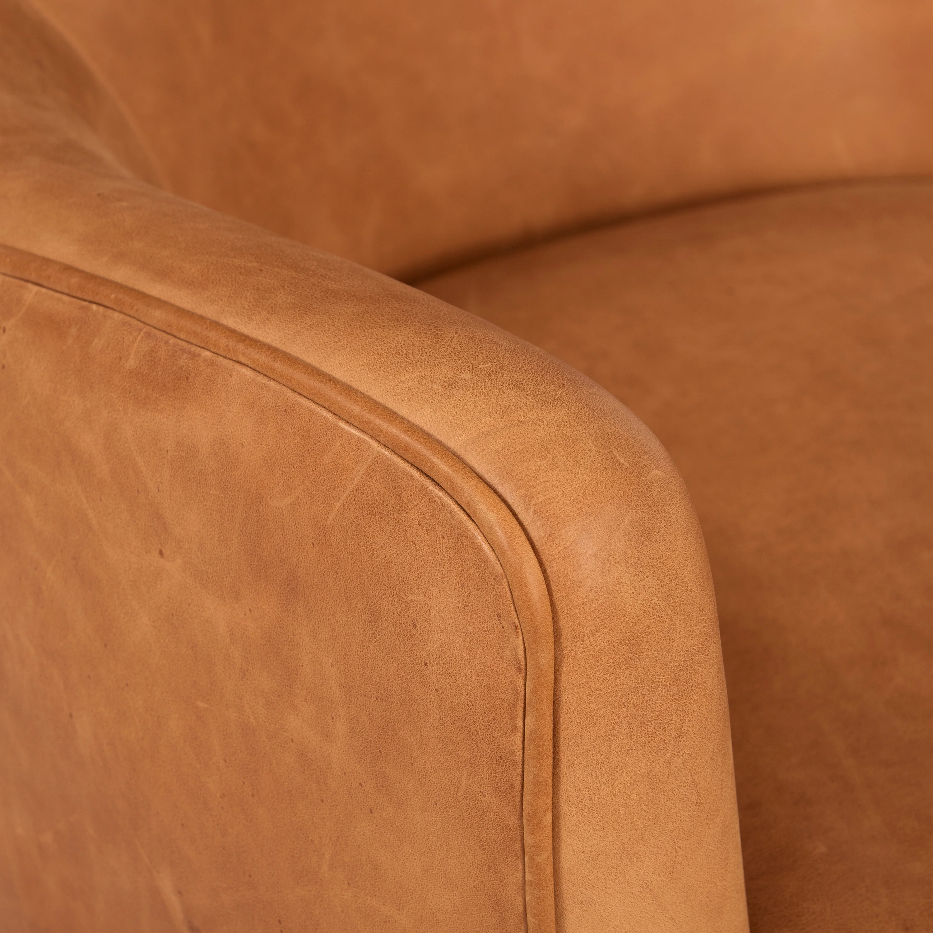 Aida Leather Lounge Chair | Cognac Tan | Single - Image 9