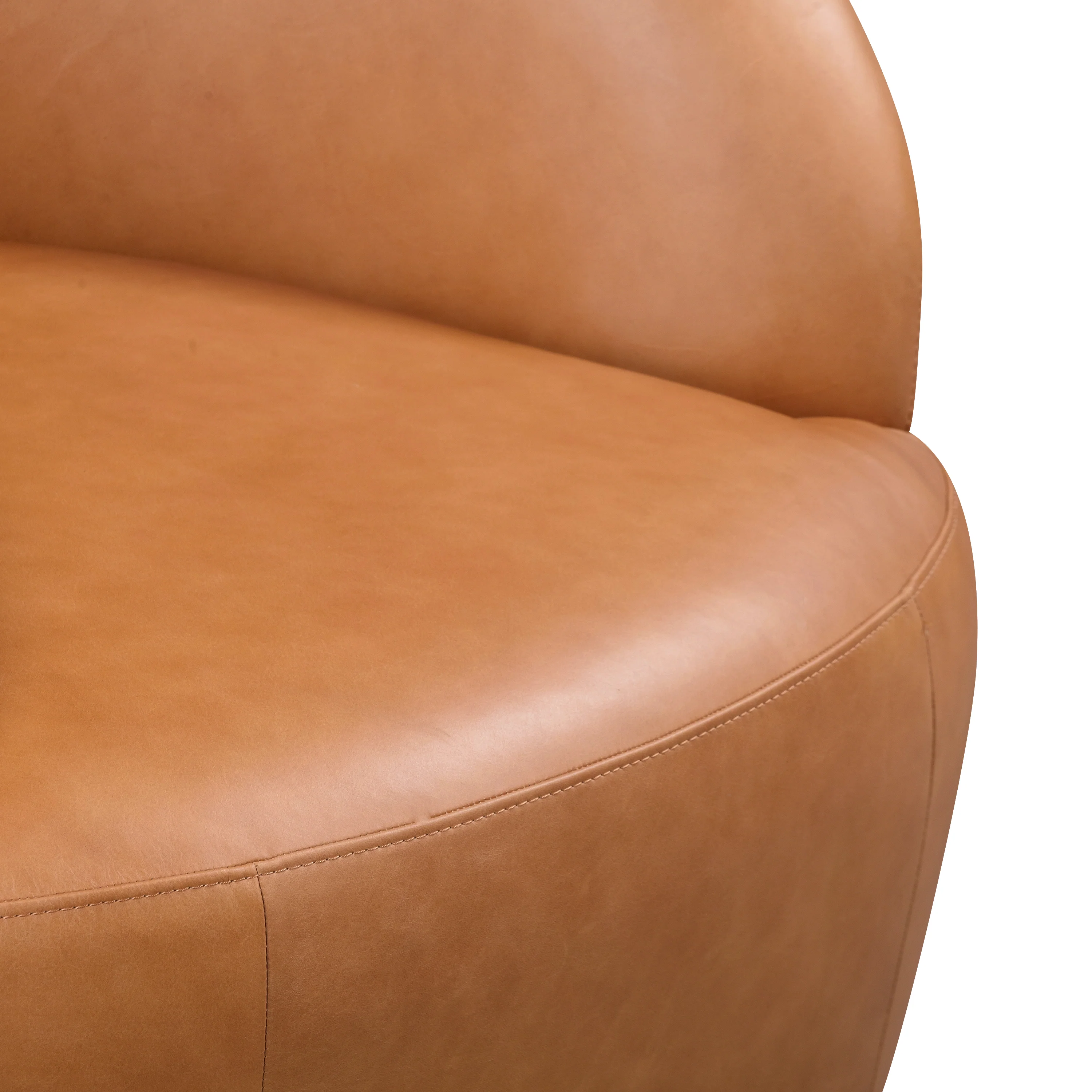 Alma Leather Swivel Chair | Bourbon Tan - Image 8