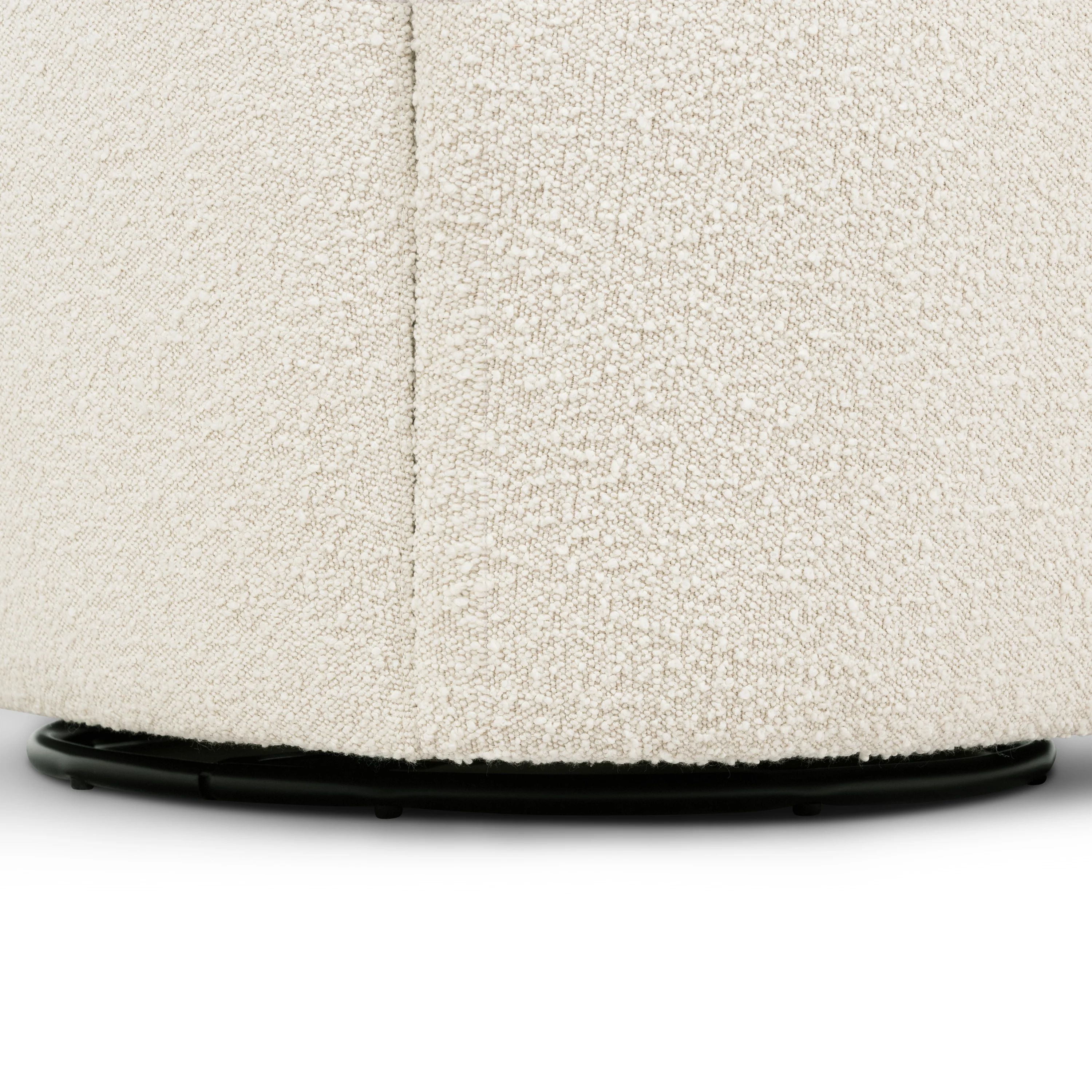 Alma Swivel Lounge Chair | Crema White Boucle - Image 13