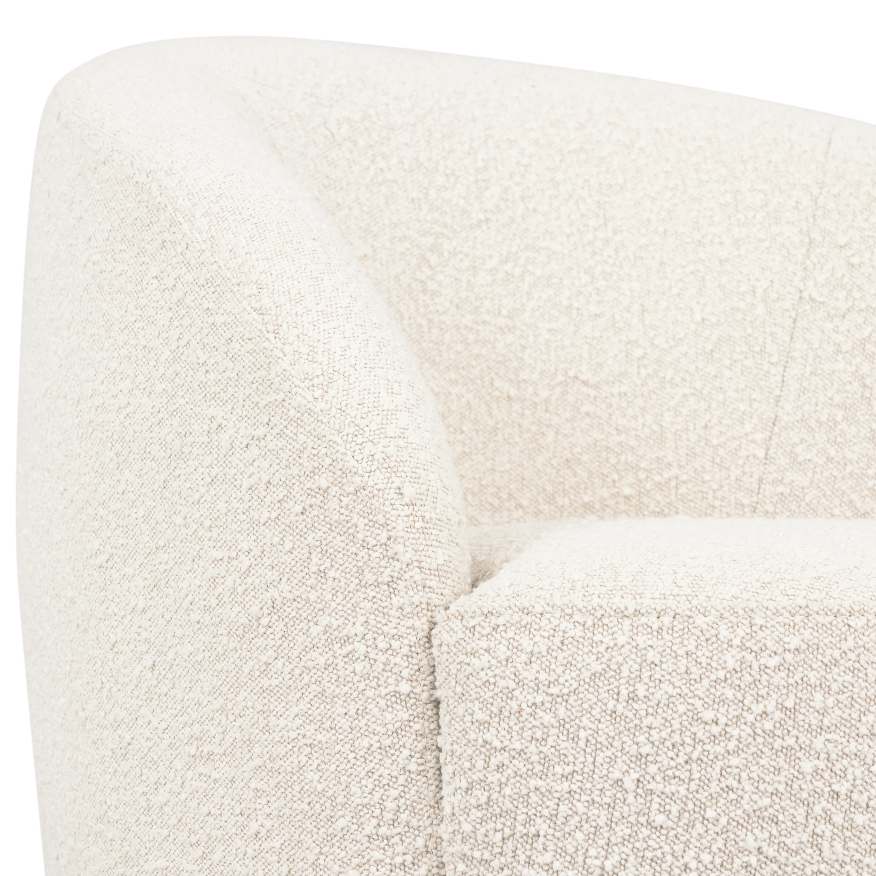 Alma Swivel Lounge Chair | Crema White Boucle - Image 15