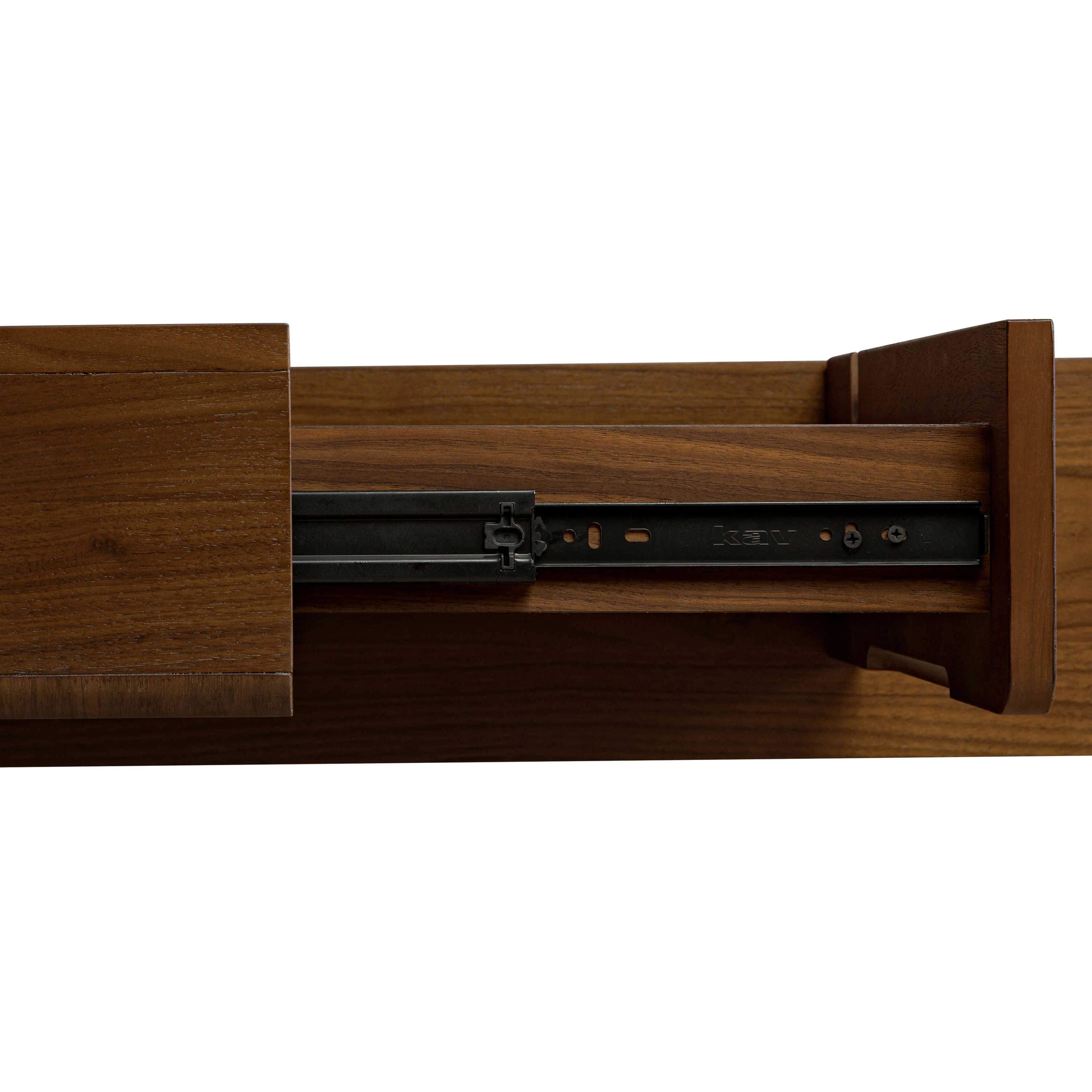 Amalfi Low Profile Bed with Nightstands | Walnut | Queen - Image 14