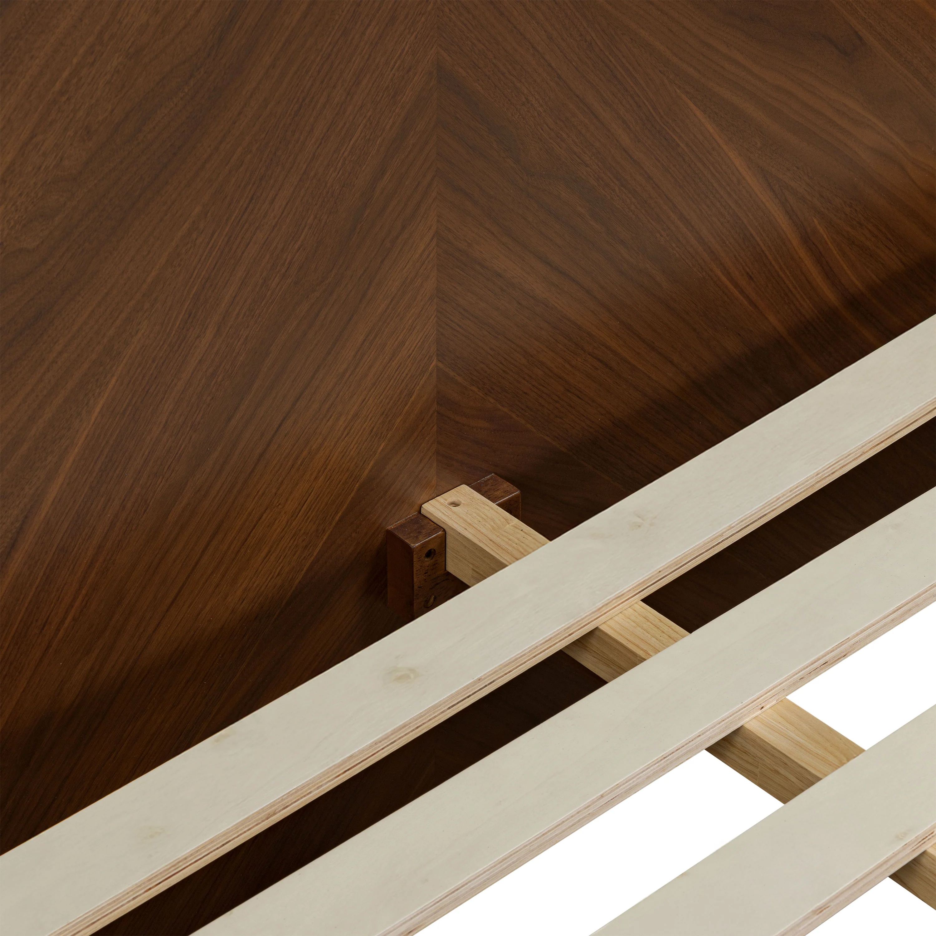 Amalfi Low Profile Bed with Nightstands | Walnut | Queen - Image 15