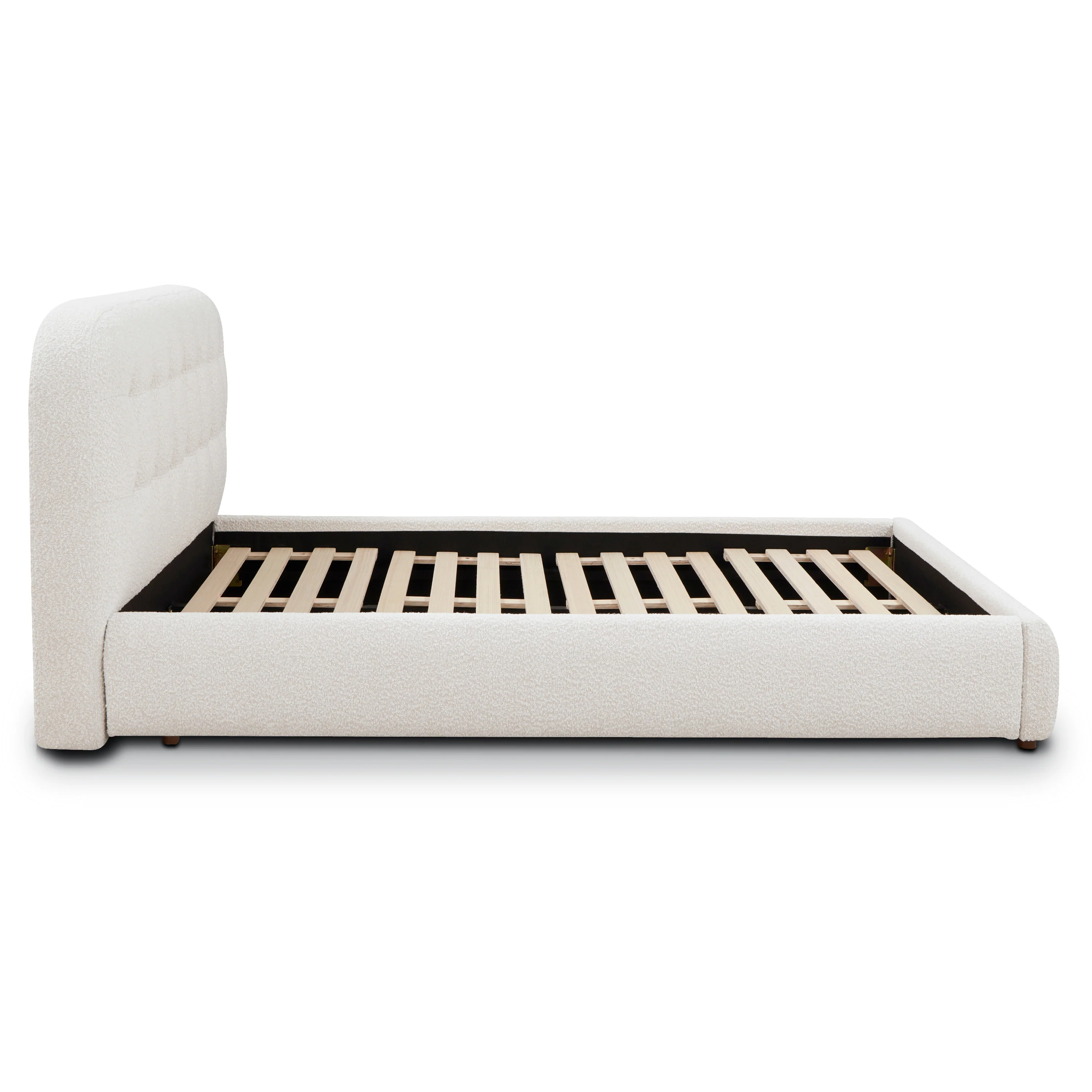 Ares Bed | Froth White Boucle | Queen - Image 6