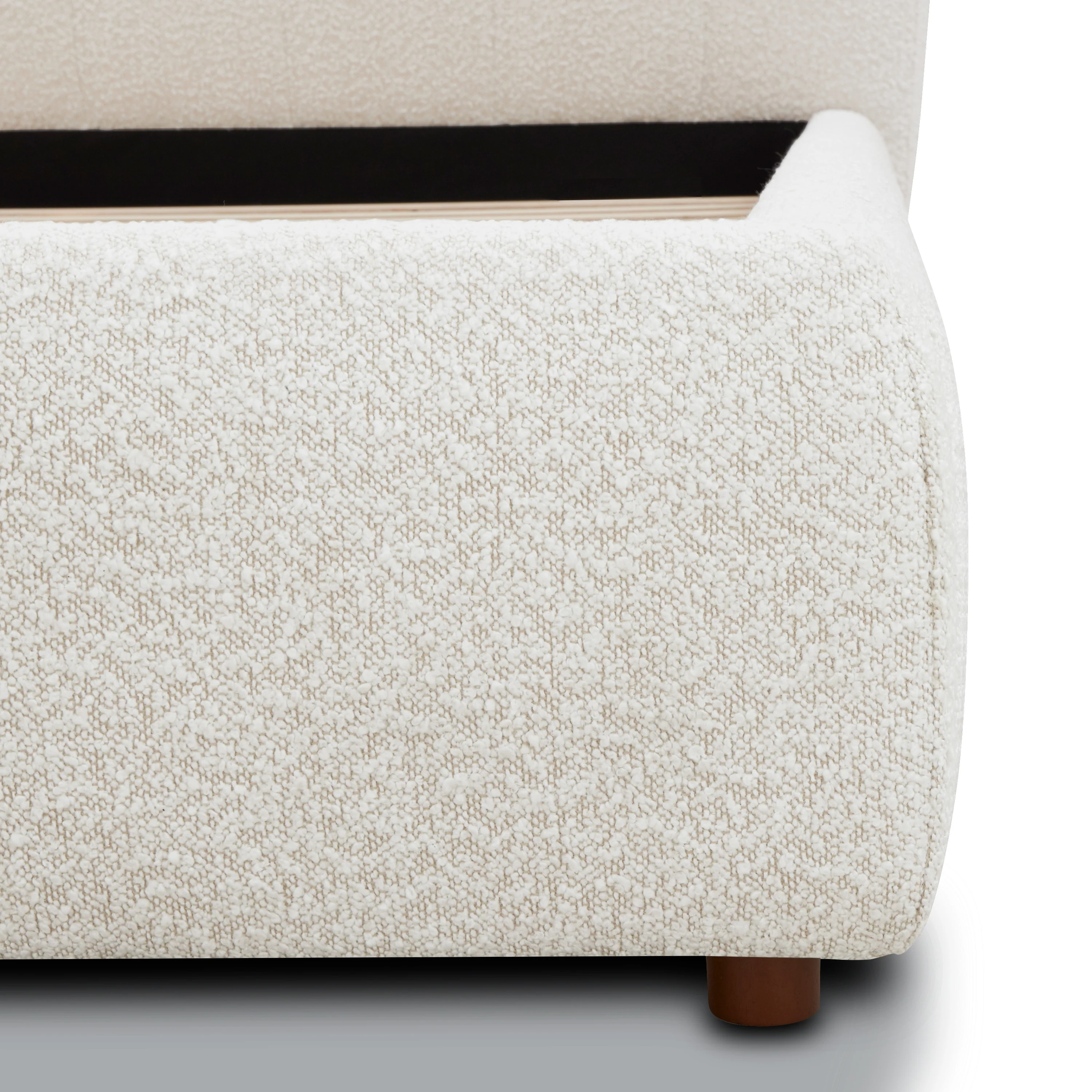 Ares Bed | Froth White Boucle | Queen - Image 8