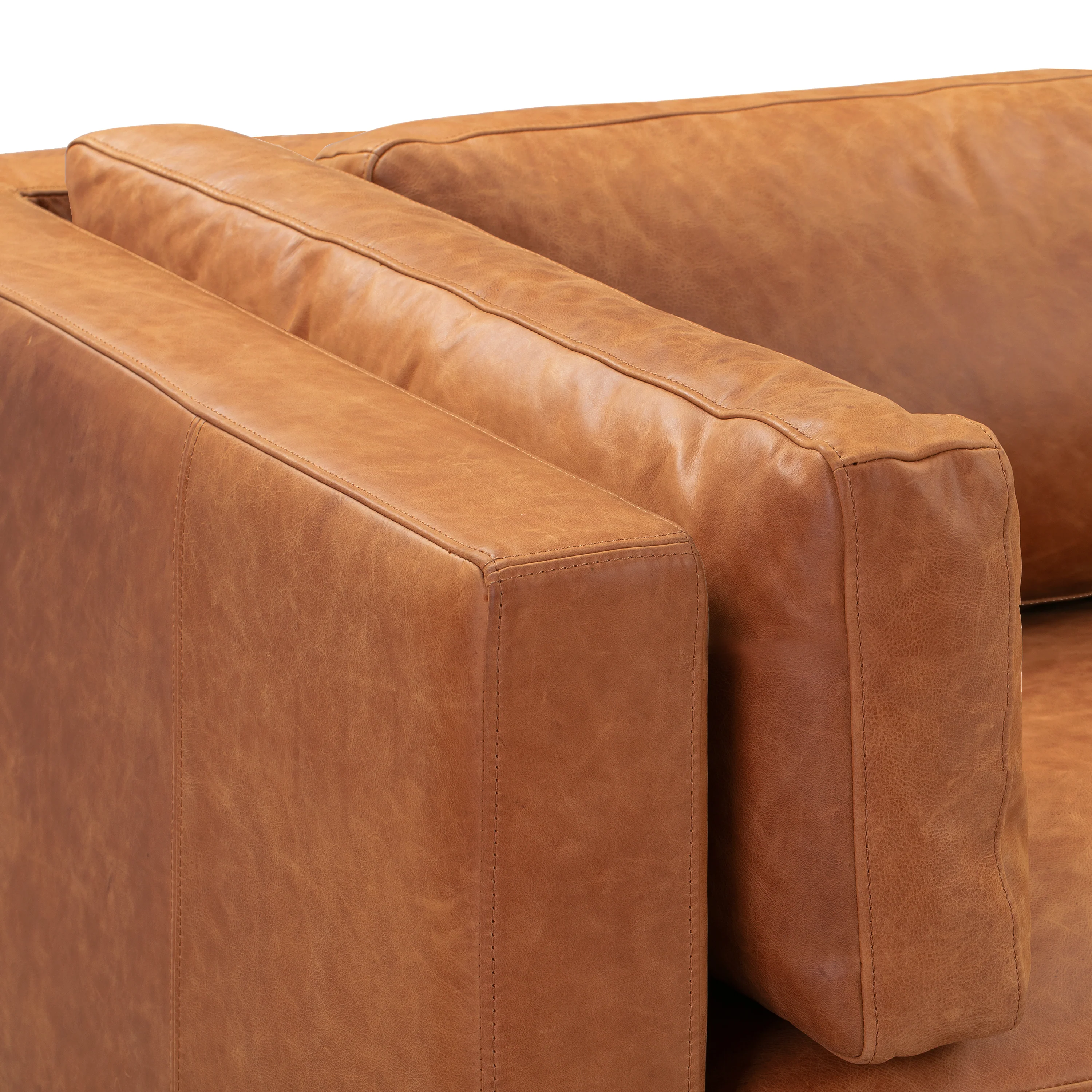 Argan 93" Leather Sofa | Cognac Tan - Image 12