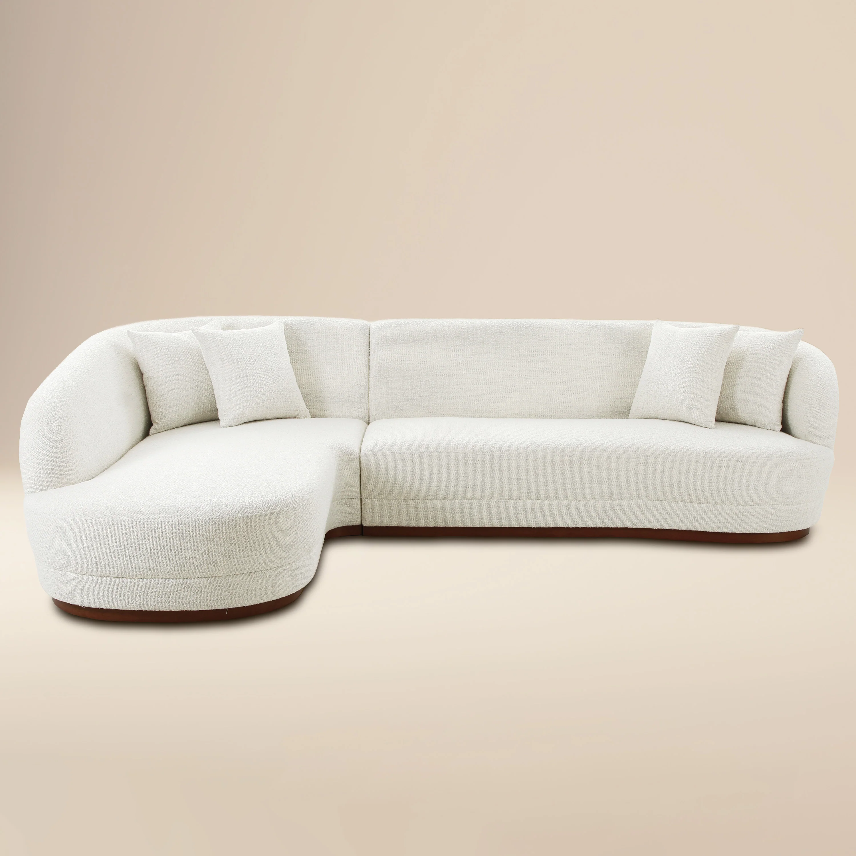 Arles Left-Facing Chaise Sectional | Cloud White