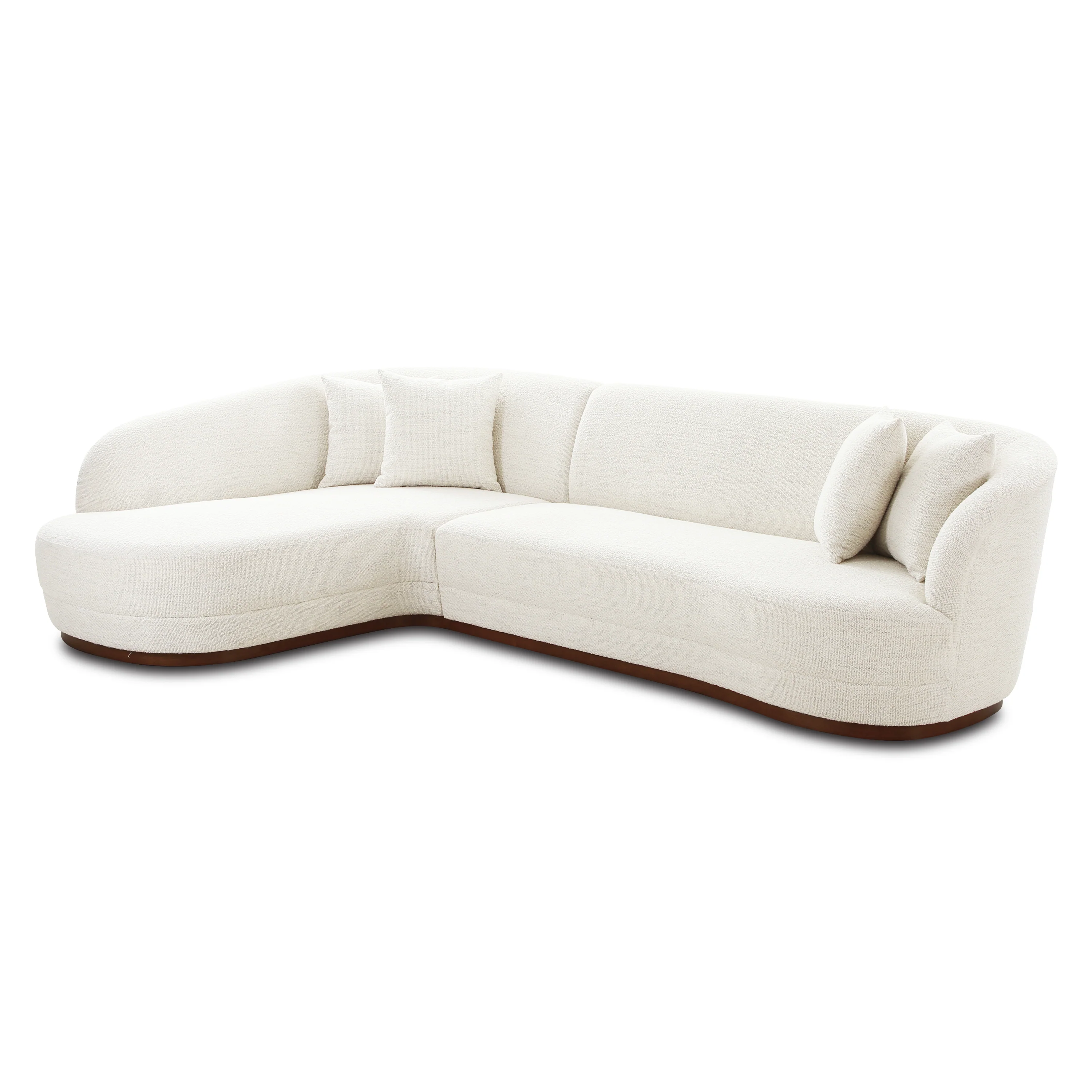 Arles Left-Facing Chaise Sectional | Cloud White - Image 4