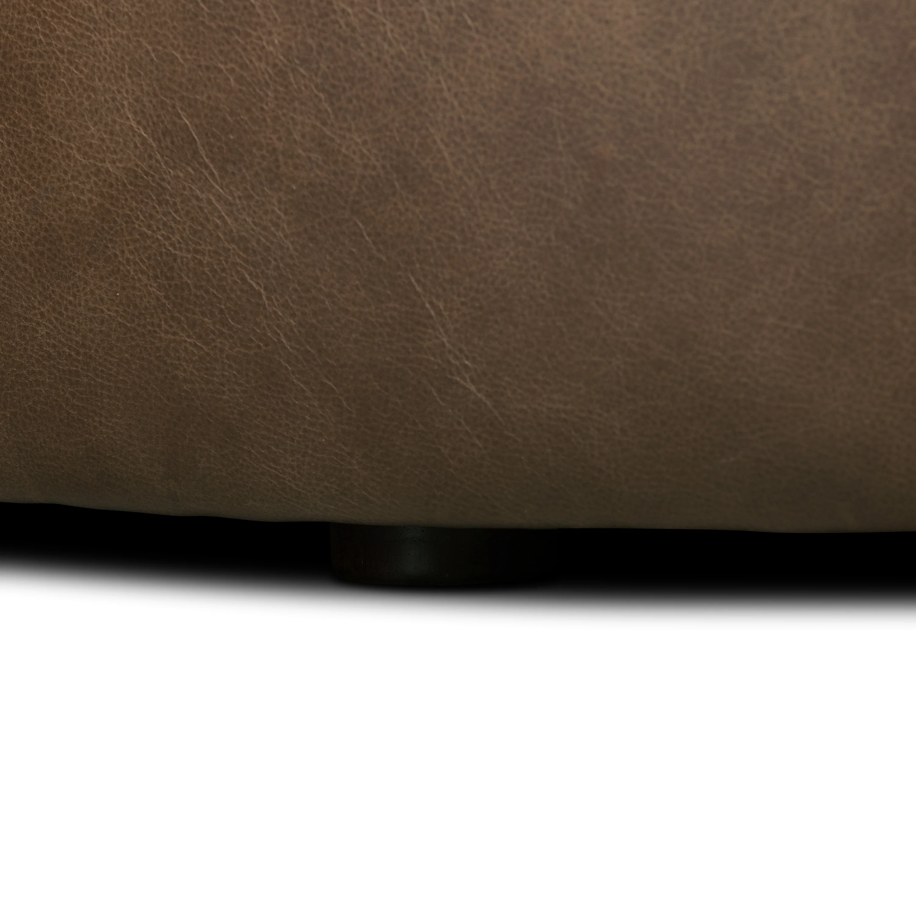 Ascot Leather Ottoman | Cocoa Brown - Image 10