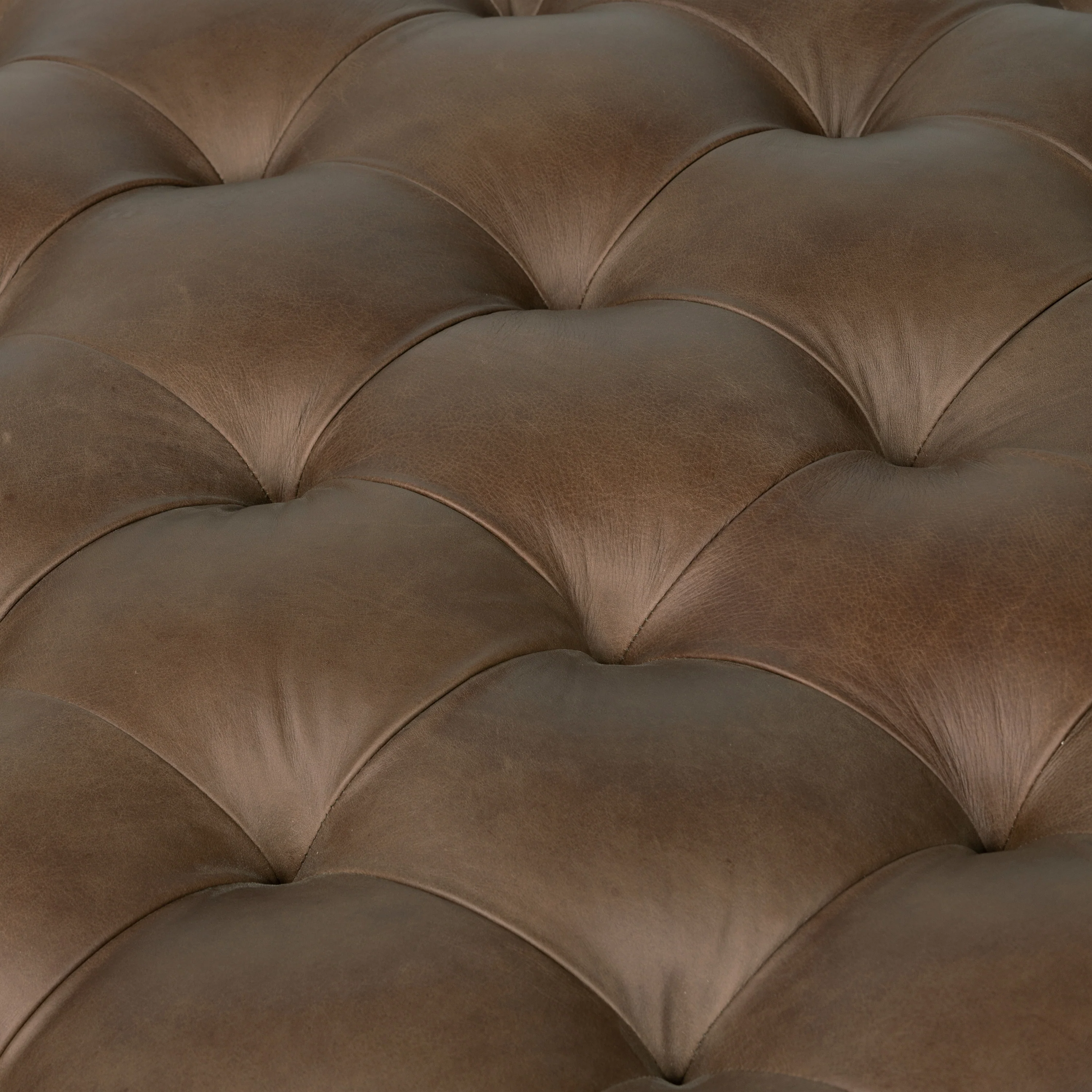 Ascot Leather Ottoman | Cocoa Brown - Image 11