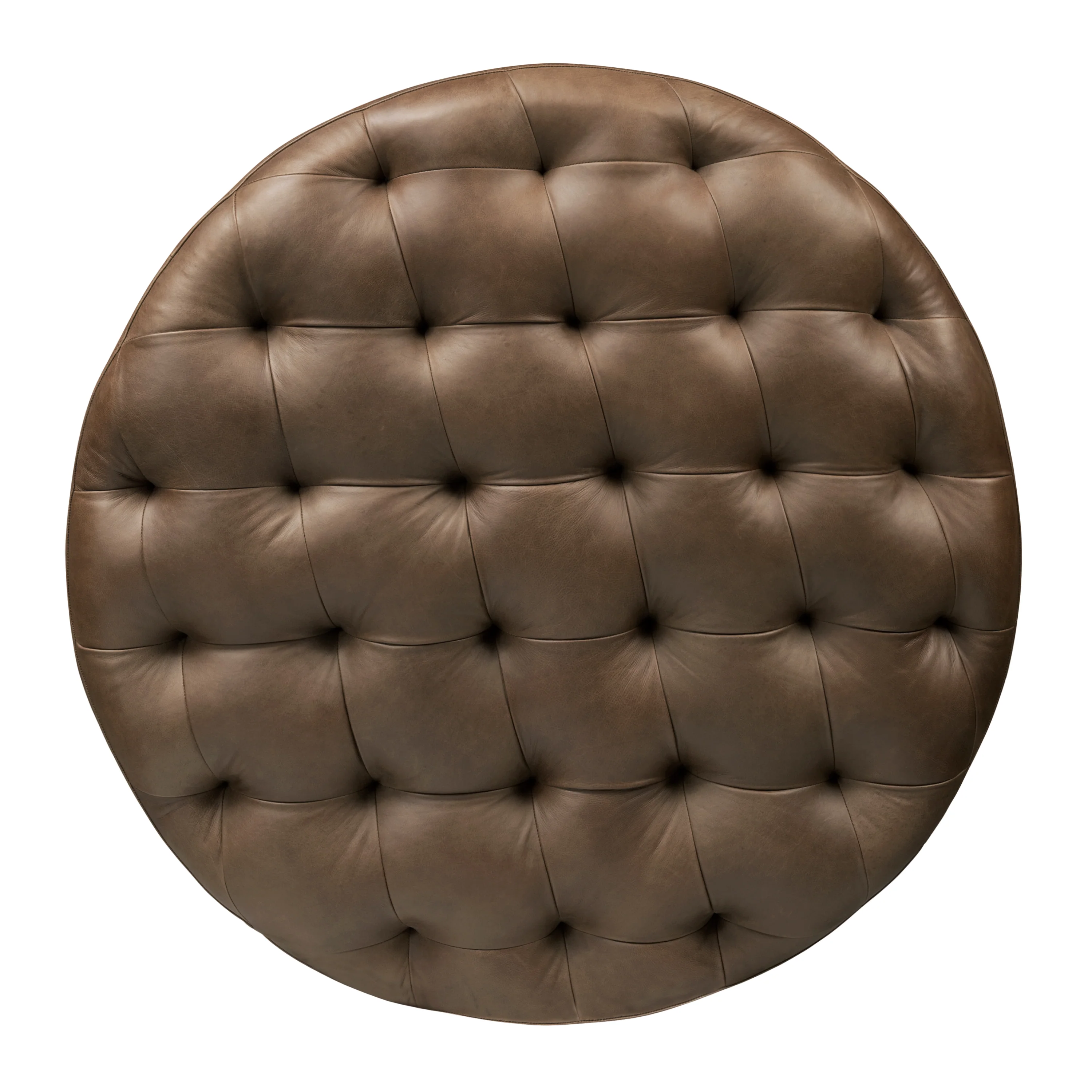 Ascot Leather Ottoman | Cocoa Brown - Image 5