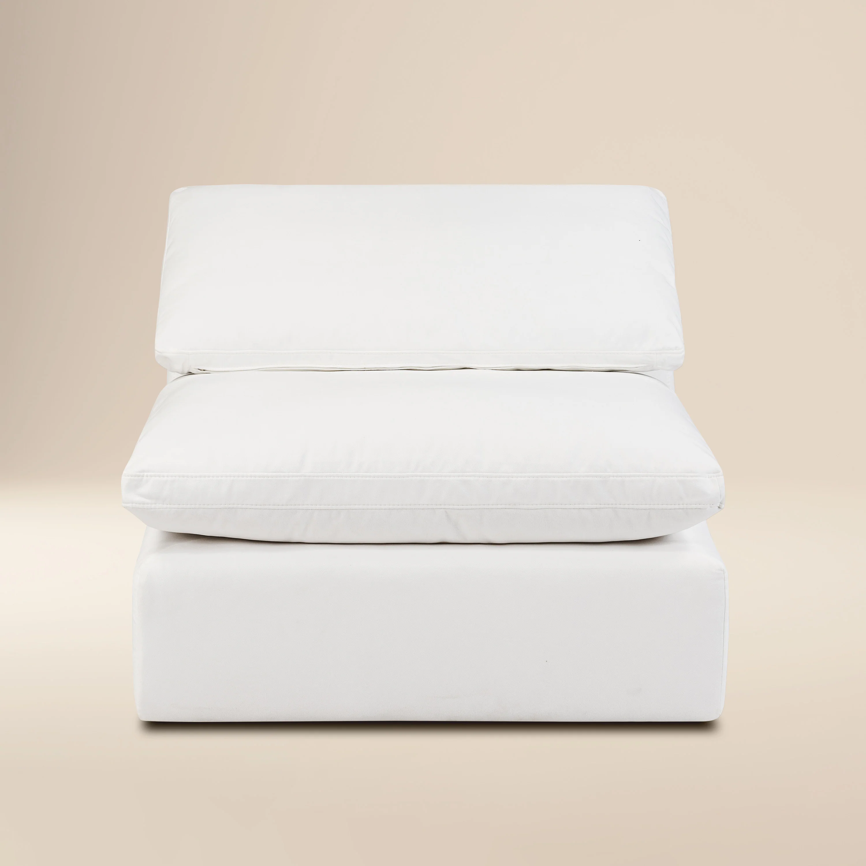 Aspen Armless Chair | Cotton White