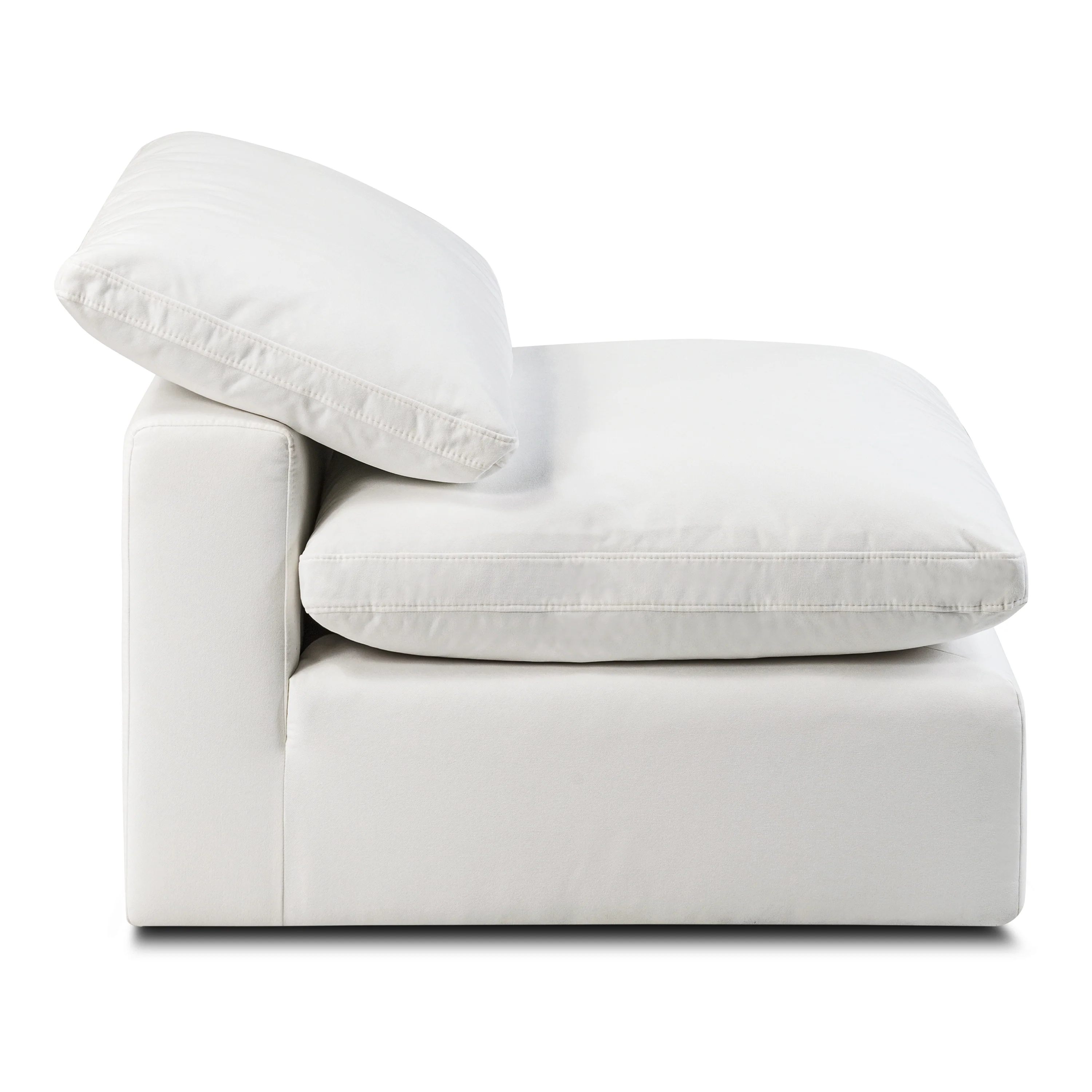 Aspen Armless Chair | Cotton White - Image 4