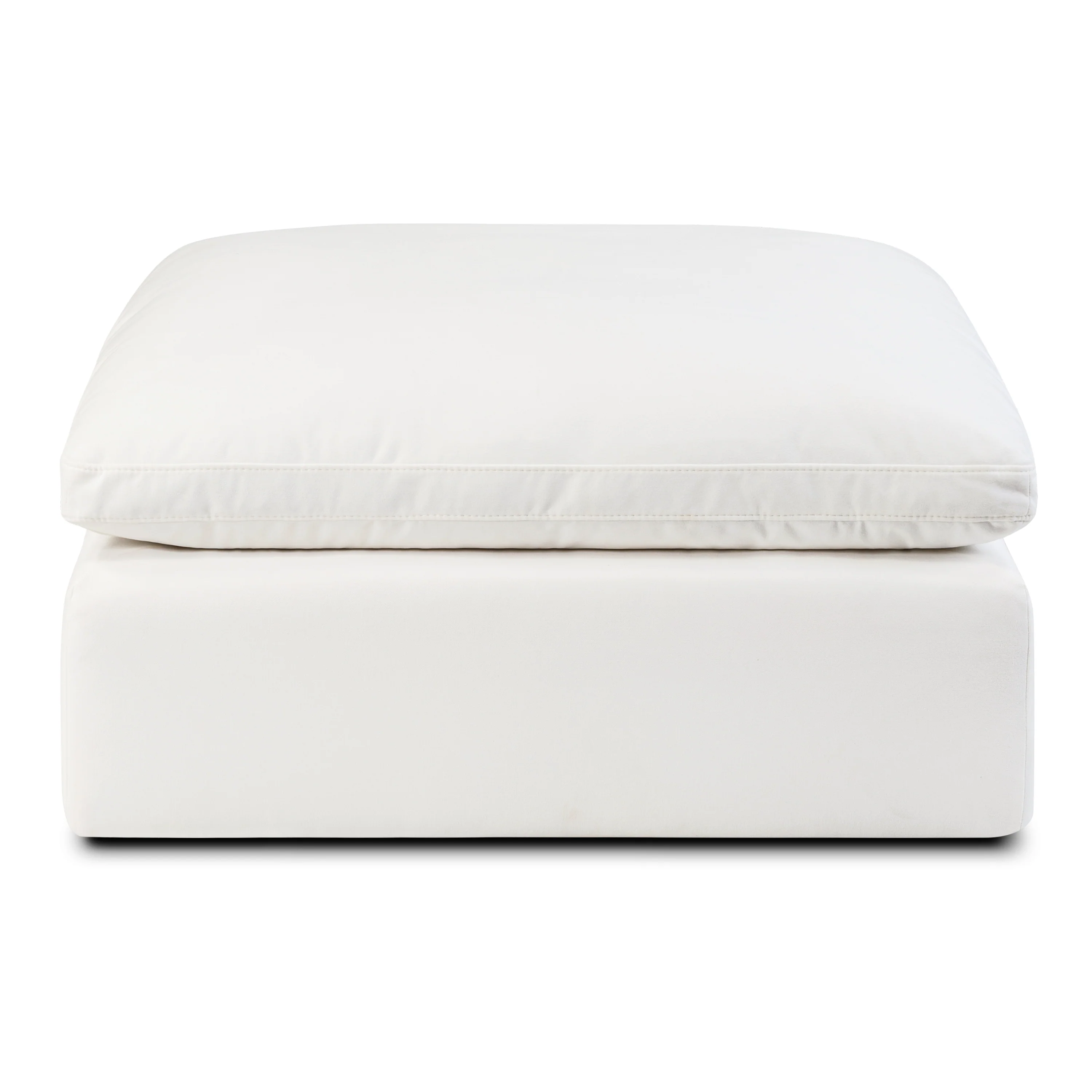 Aspen Ottoman | Cotton White - Image 2