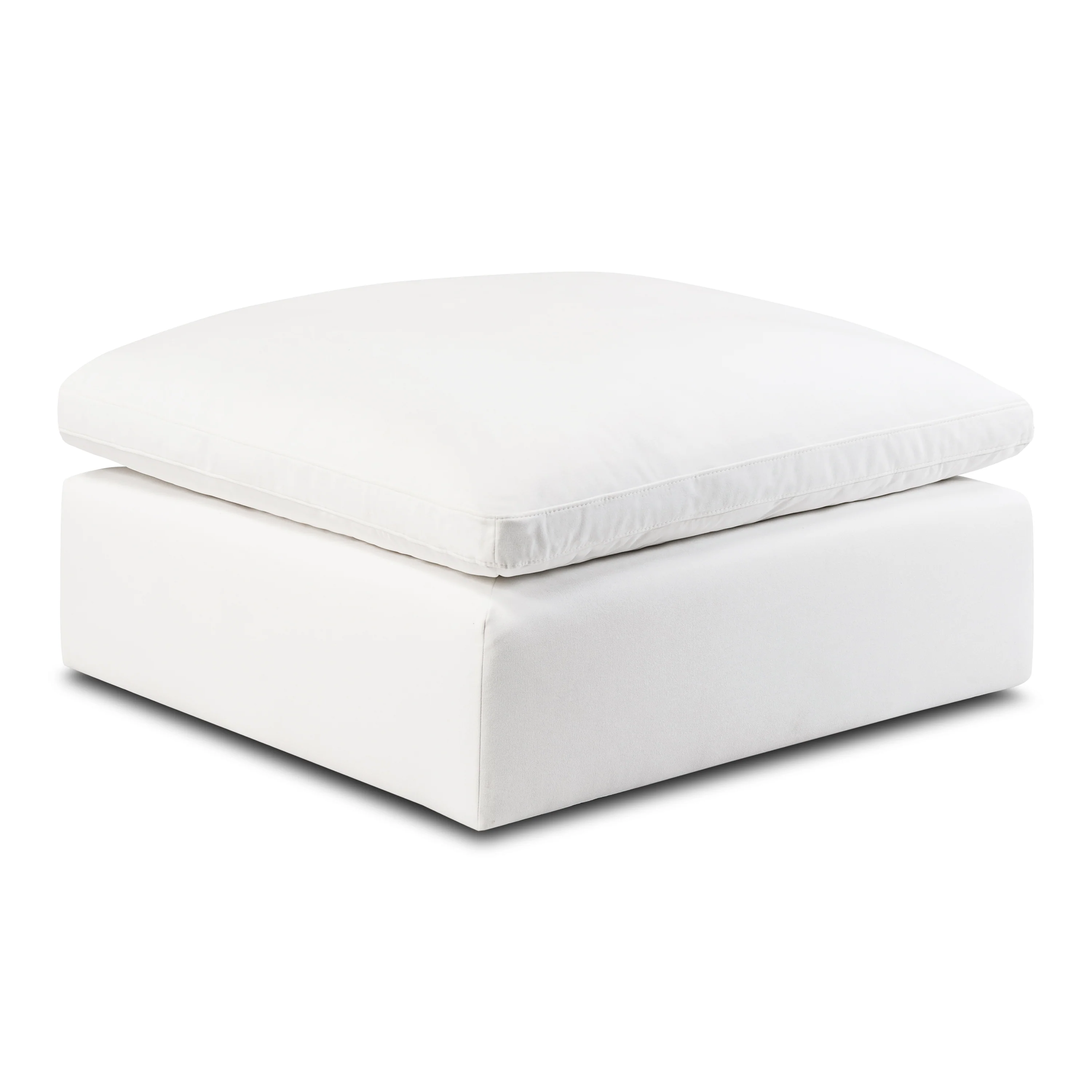 Aspen Ottoman | Cotton White - Image 4