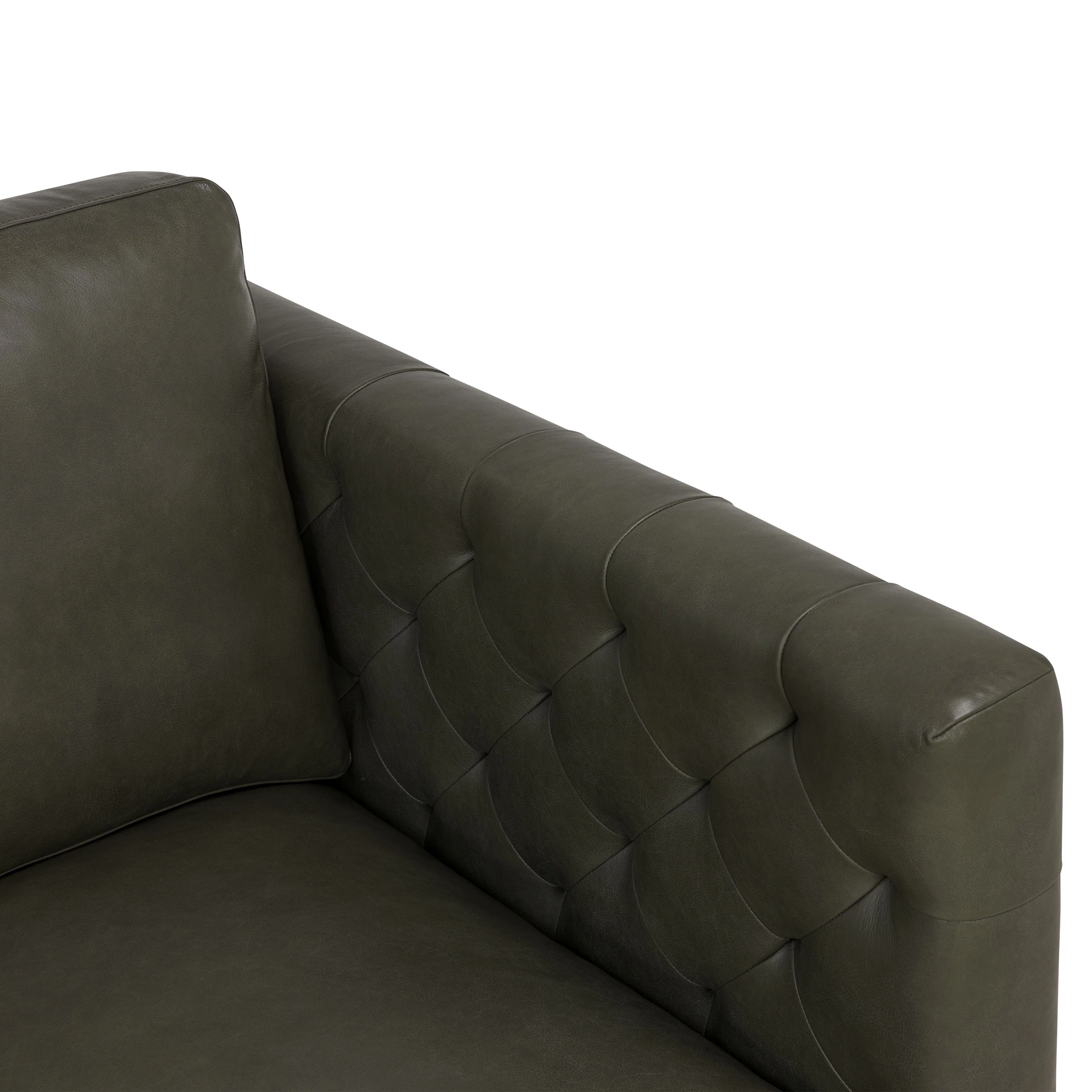 Atlas 88" Leather Sofa | Olivine Green - Image 15