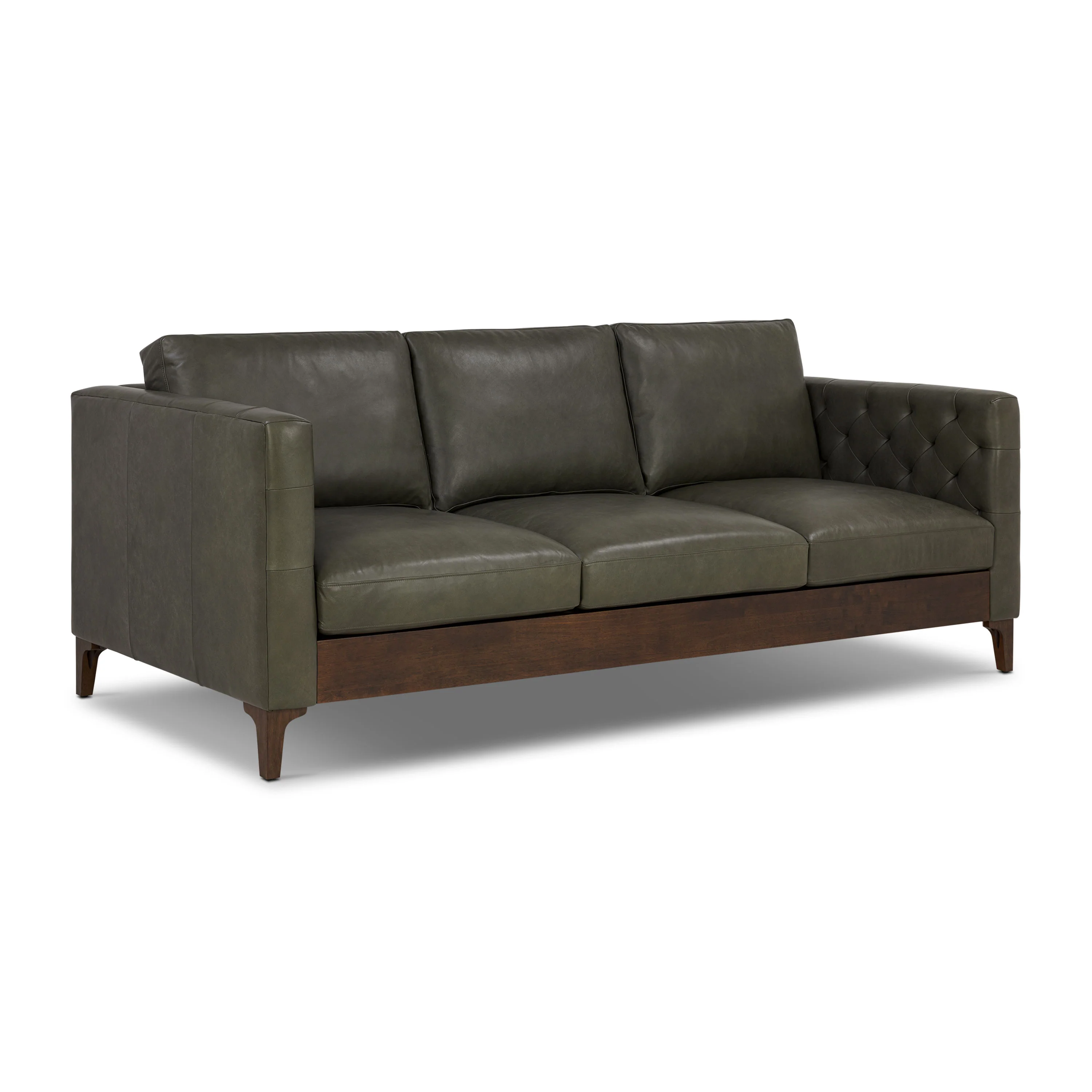 Atlas 88" Leather Sofa | Olivine Green - Image 5