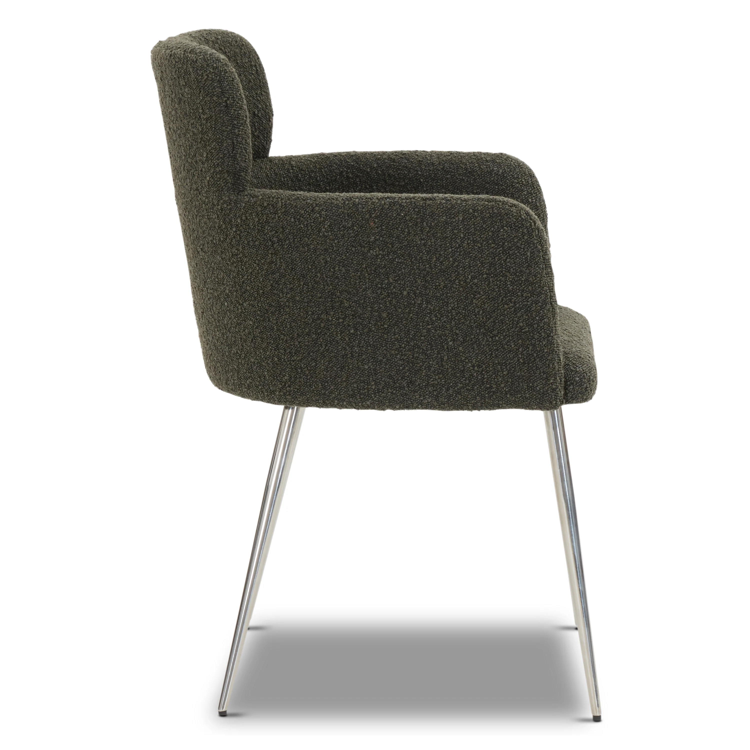 Atlas Dining Armchair | Juniper Green Boucle | Set of 2 - Image 5