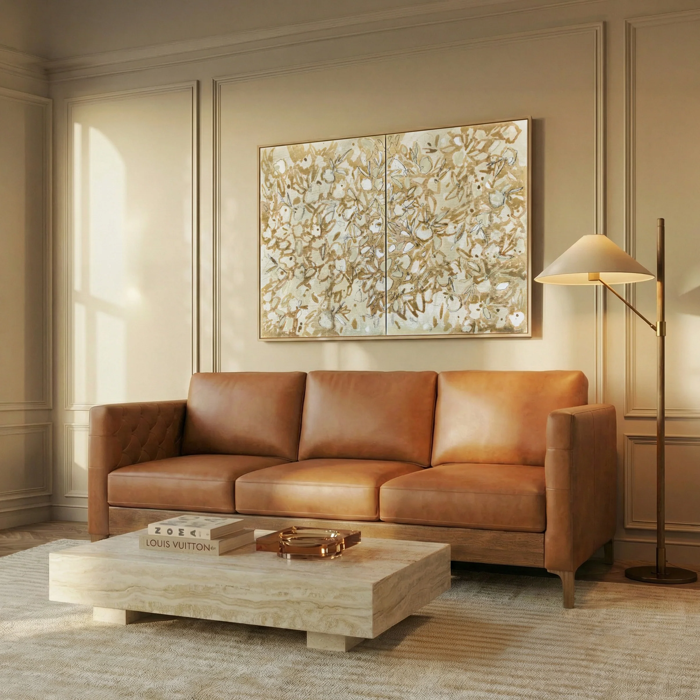 Atlas Leather Sofa (88") | Saddle Tan - Image 2