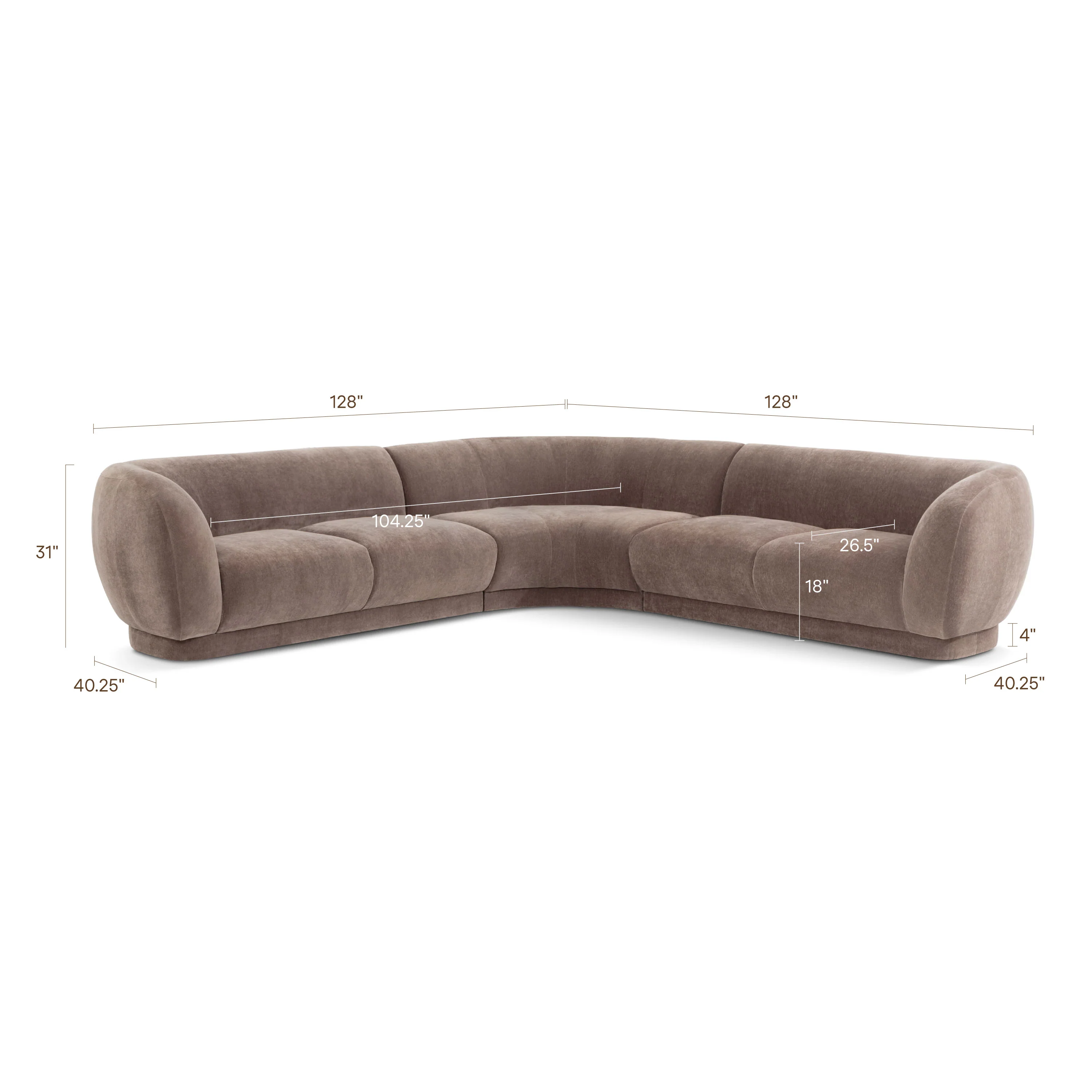 Balvano 3-Piece L-Shaped Sectional (128") | Willow Brown - Image 20