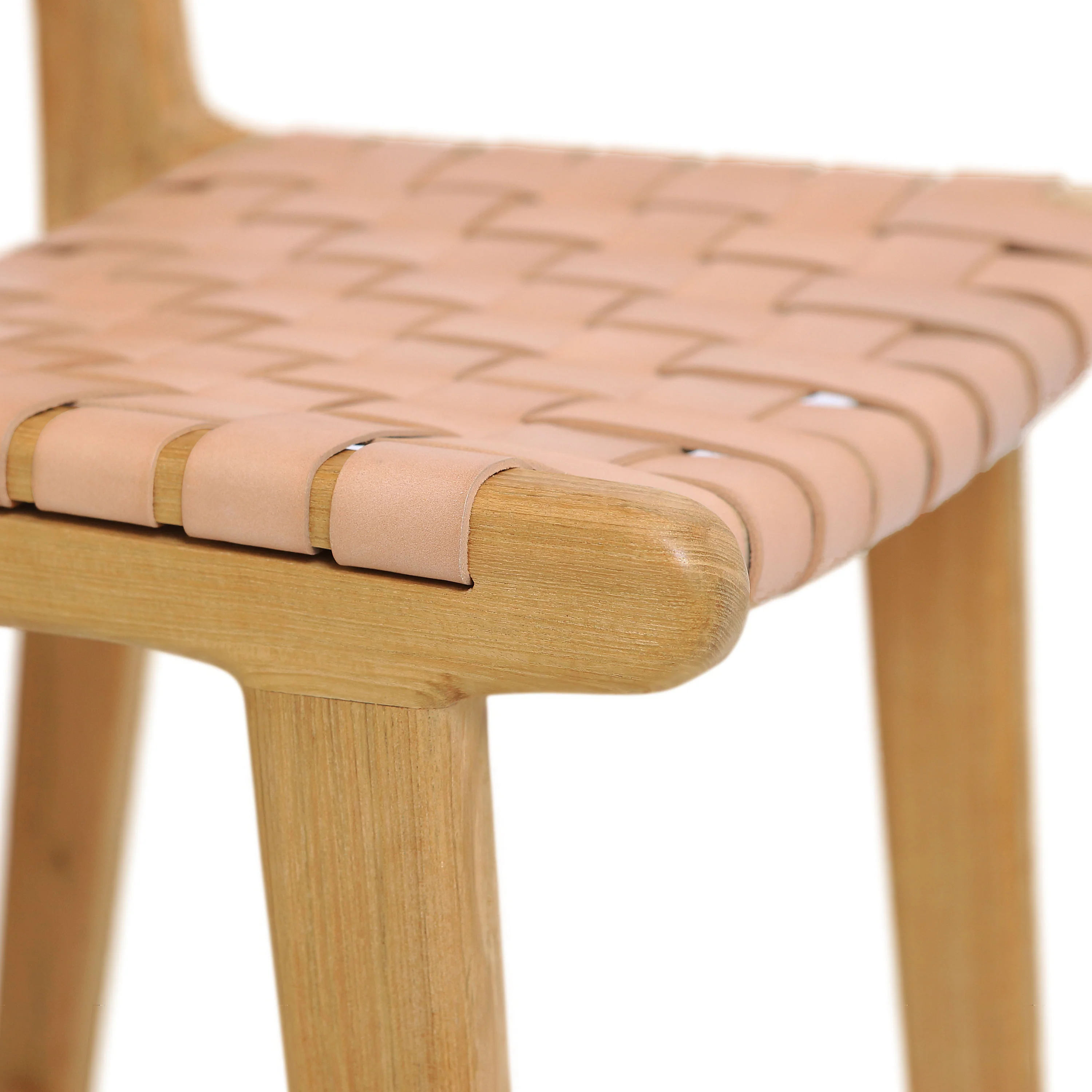 Banda Teak & Leather Counter Height Stool | Russet Natural - Image 11