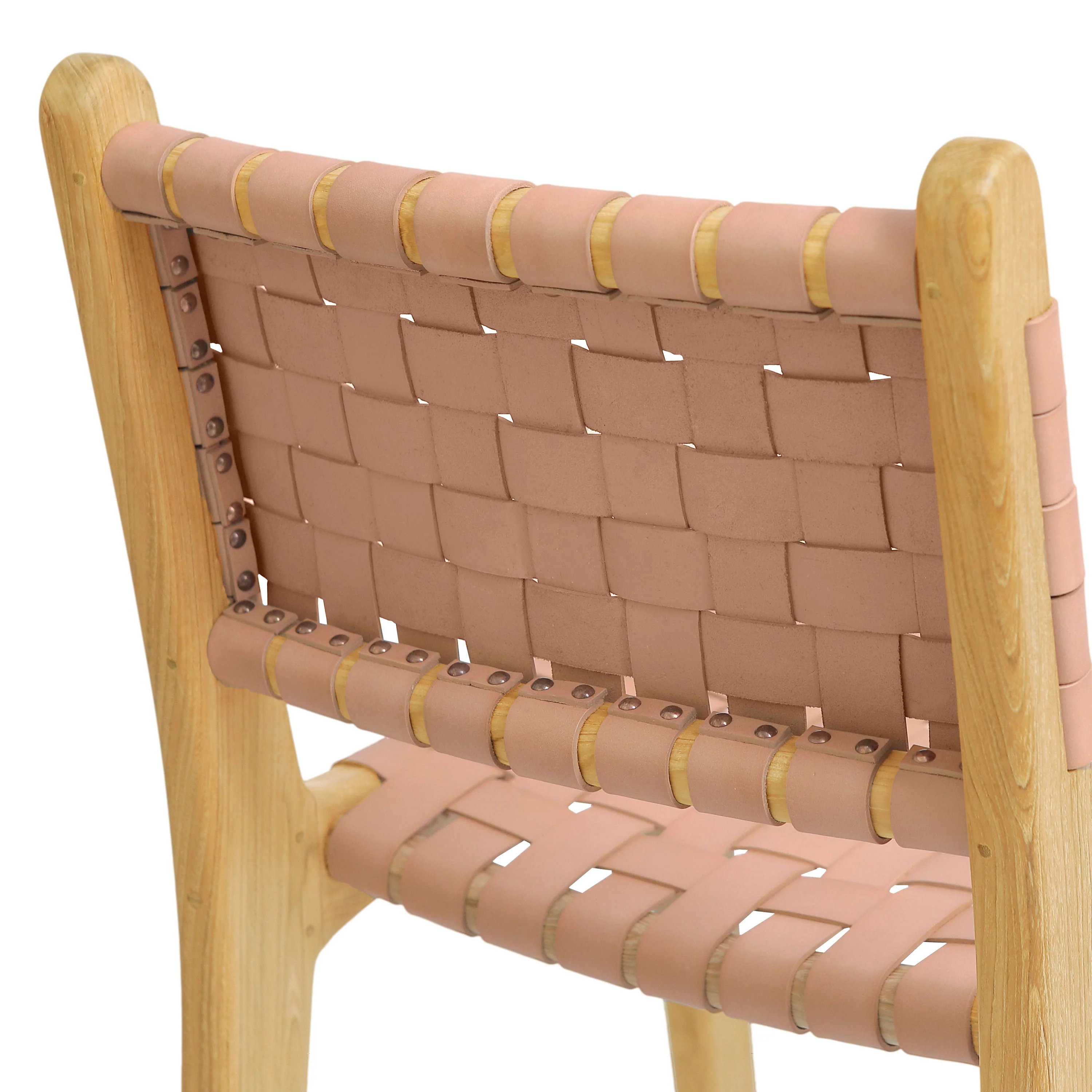 Banda Teak & Leather Counter Height Stool | Russet Natural - Image 9