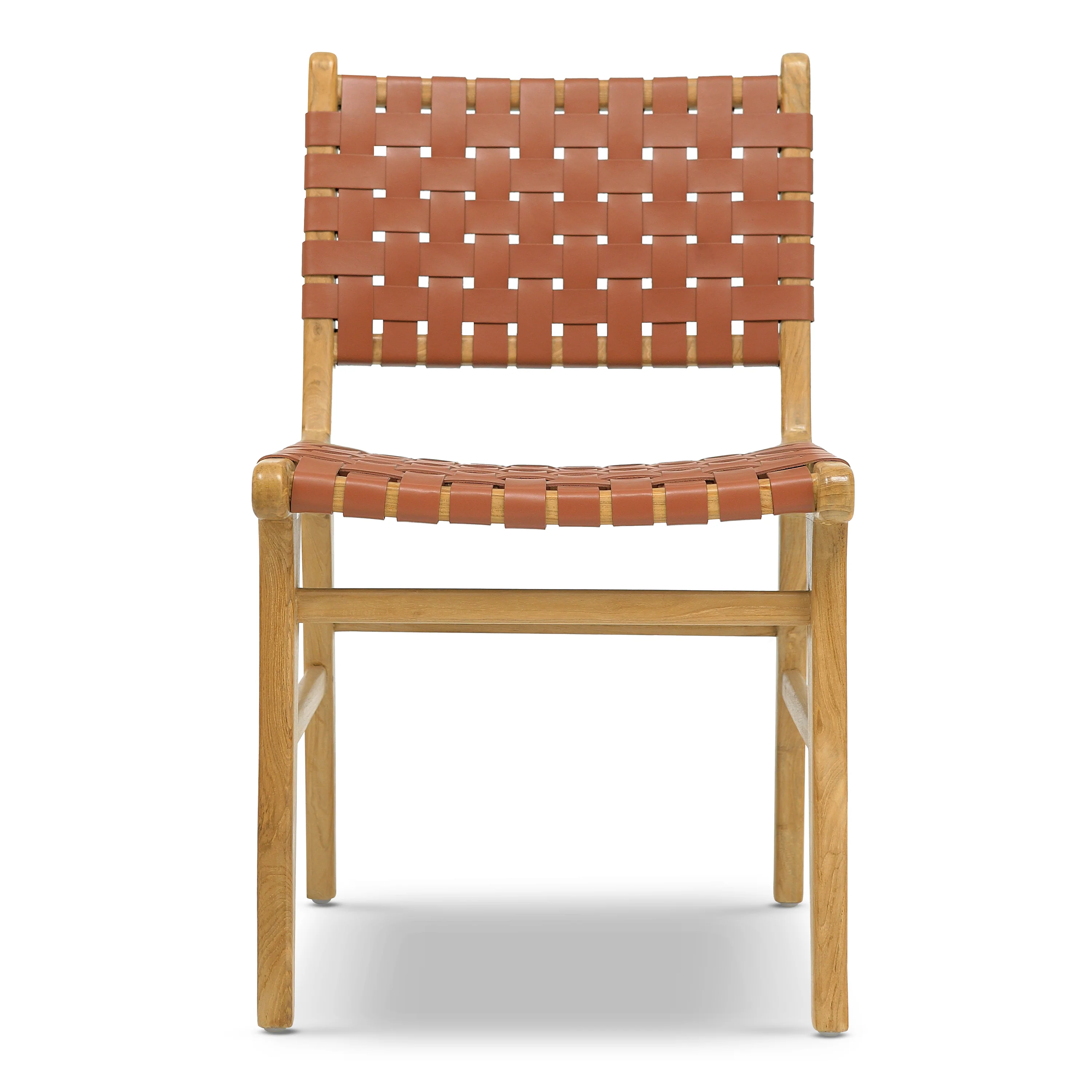 Banda Teak & Leather Dining Chair | Fauve Tan - Image 3