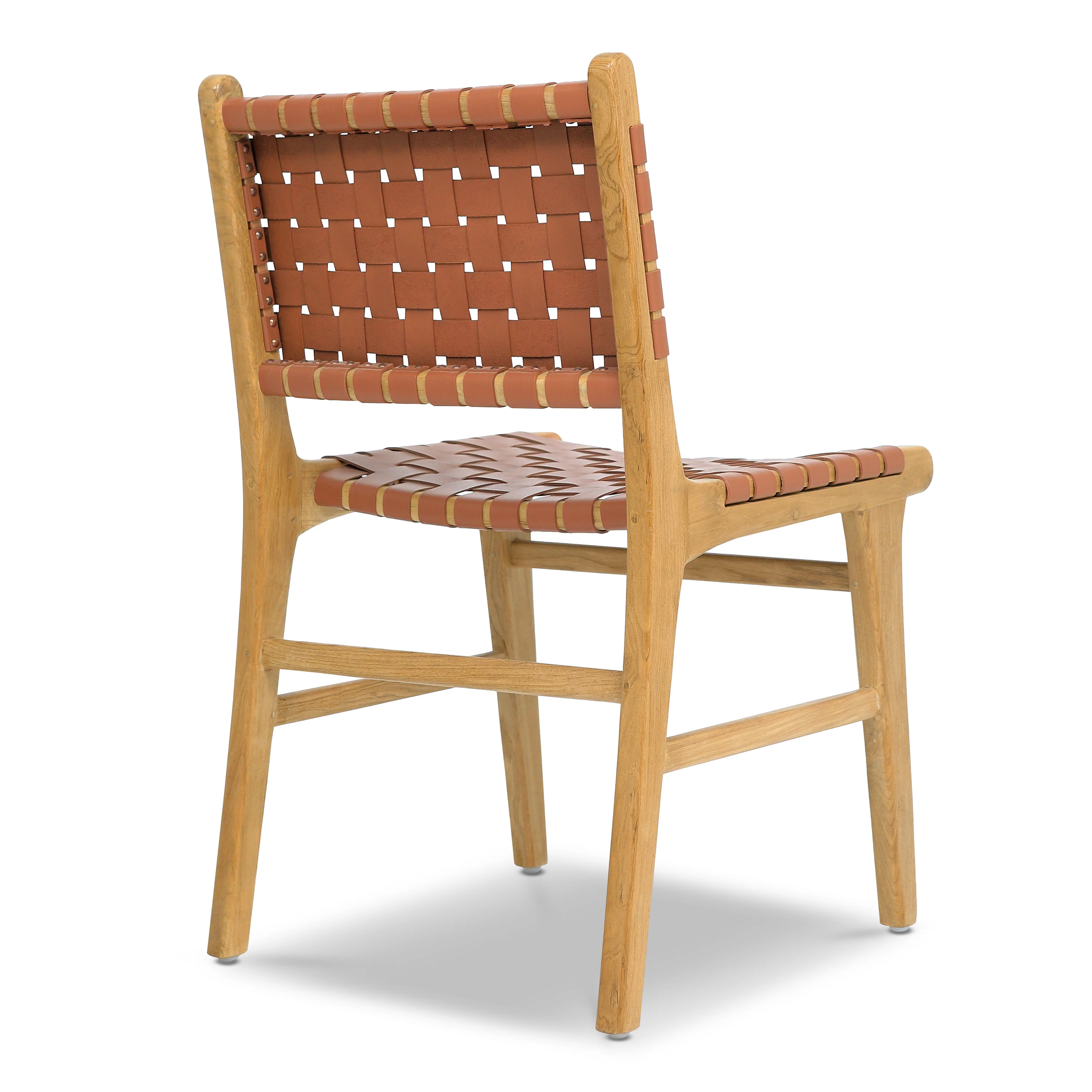 Banda Teak & Leather Dining Chair | Fauve Tan - Image 5