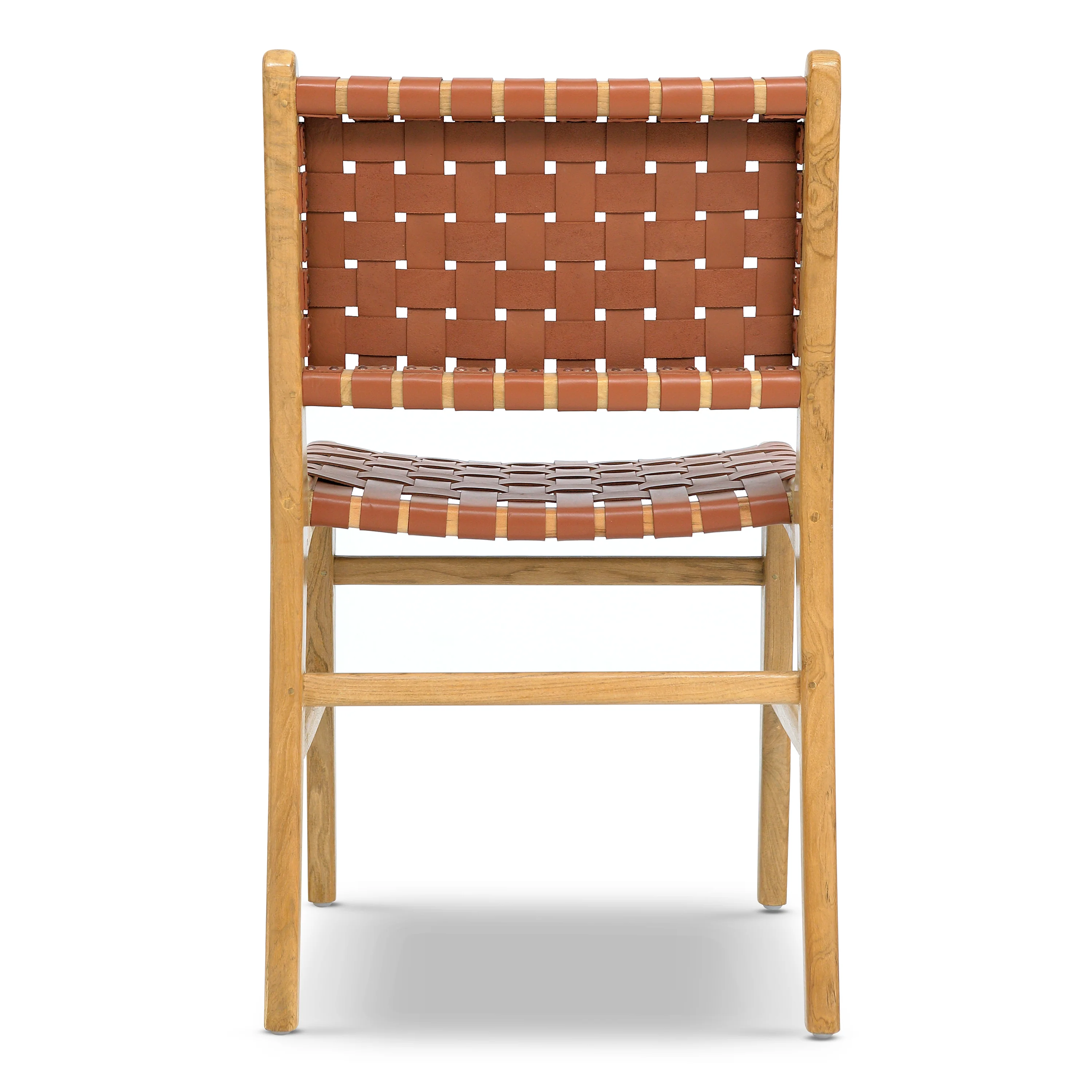 Banda Teak & Leather Dining Chair | Fauve Tan - Image 6