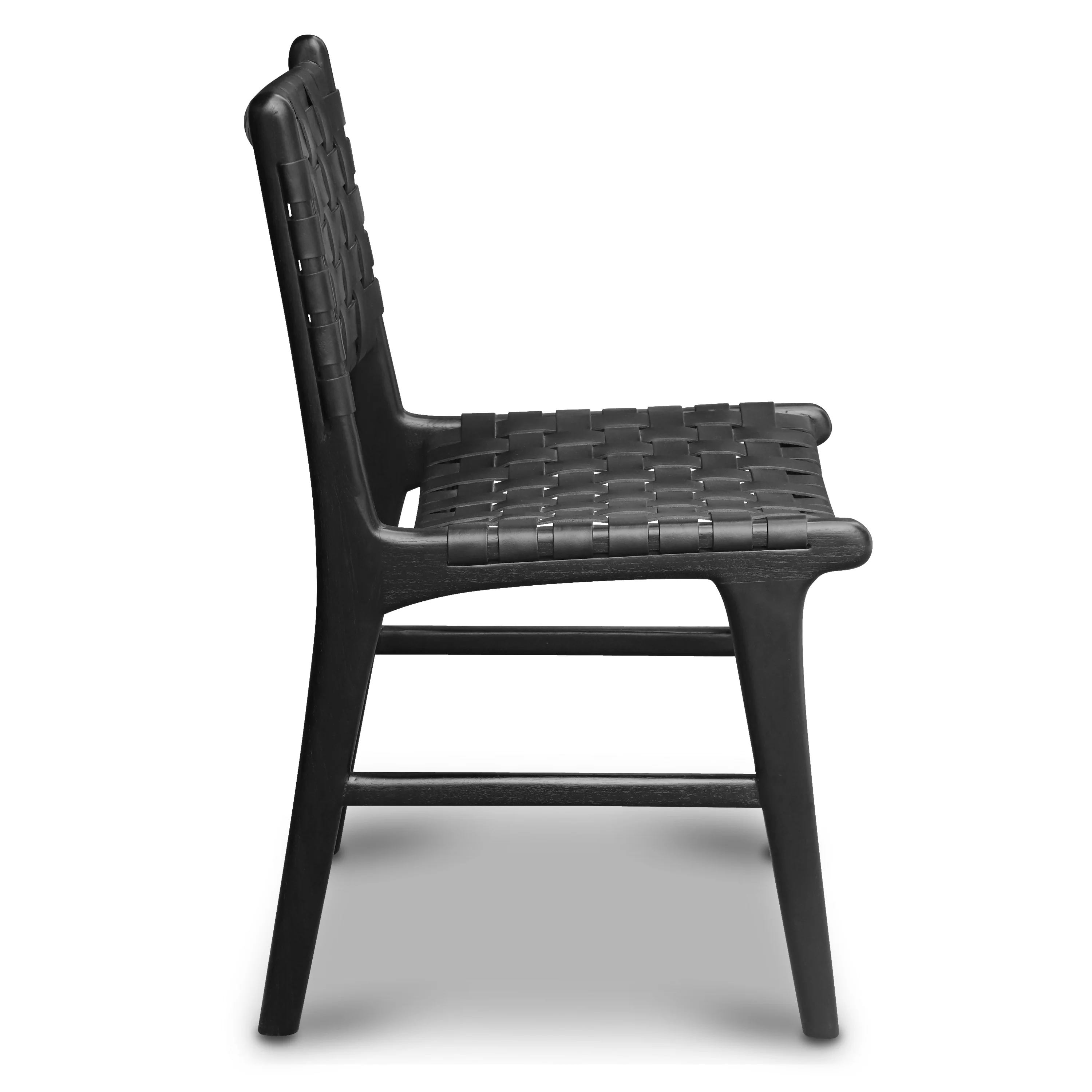 Banda Teak & Leather Dining Chair | Havana Black - Image 6