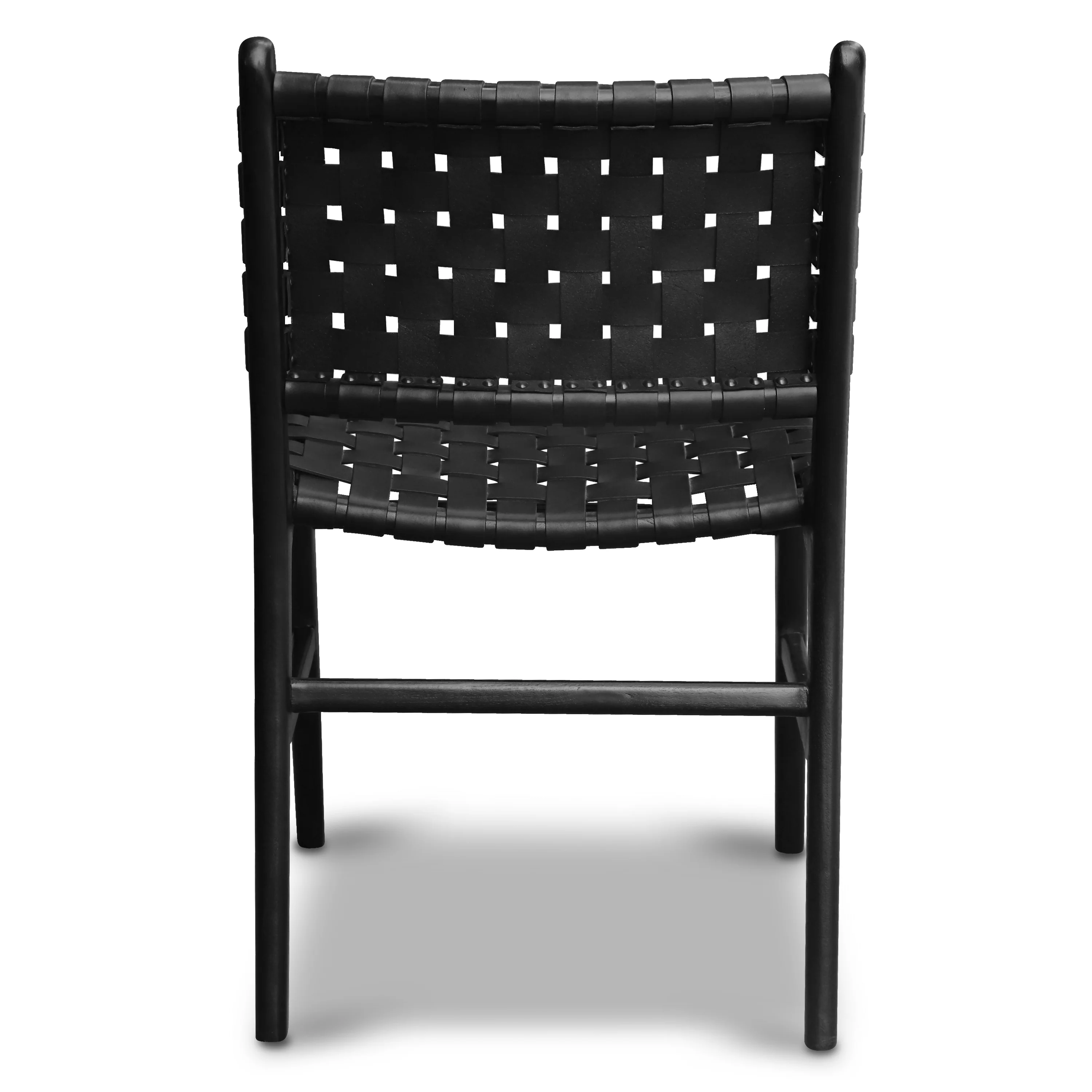 Banda Teak & Leather Dining Chair | Havana Black - Image 8