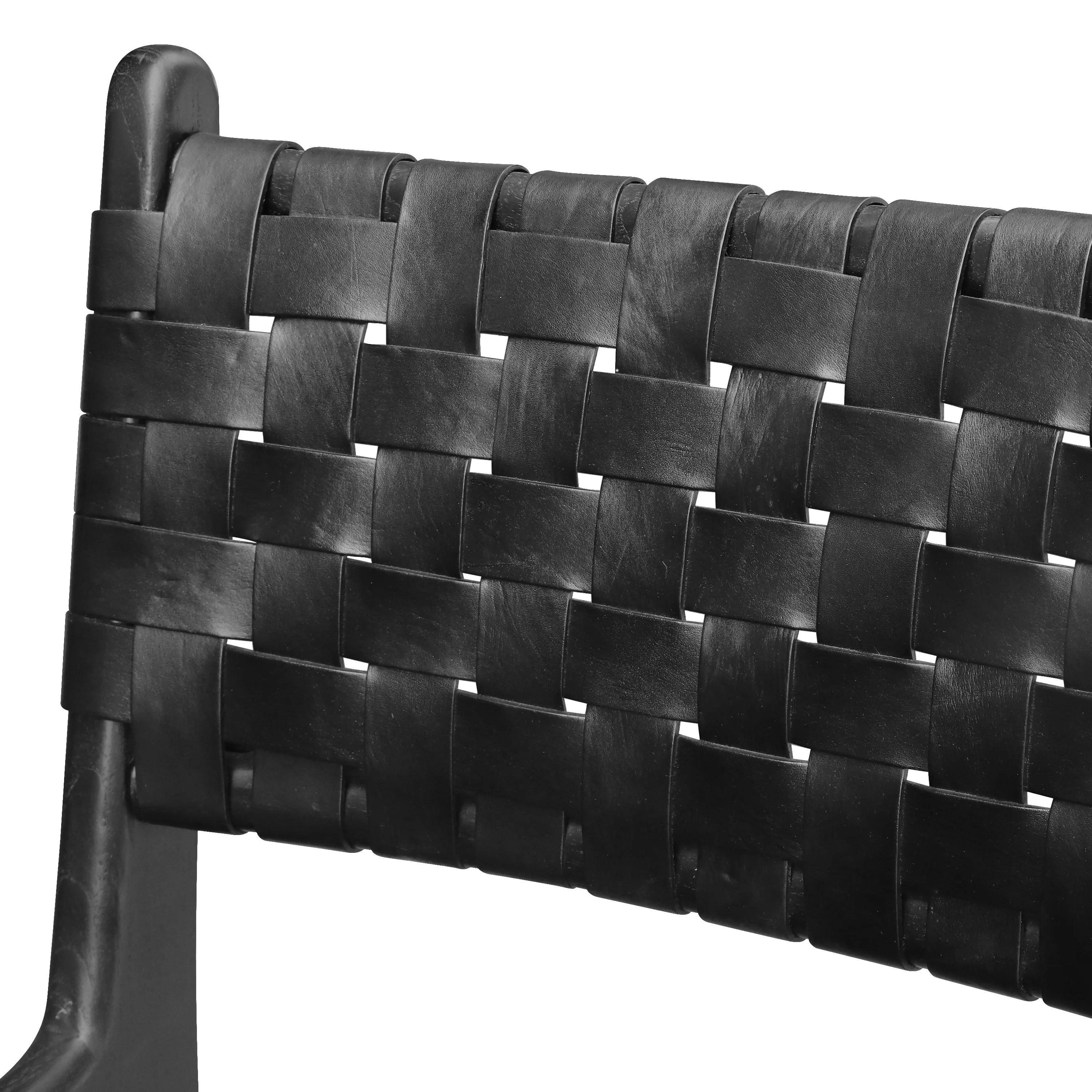 Banda Teak & Leather Dining Chair | Havana Black - Image 9