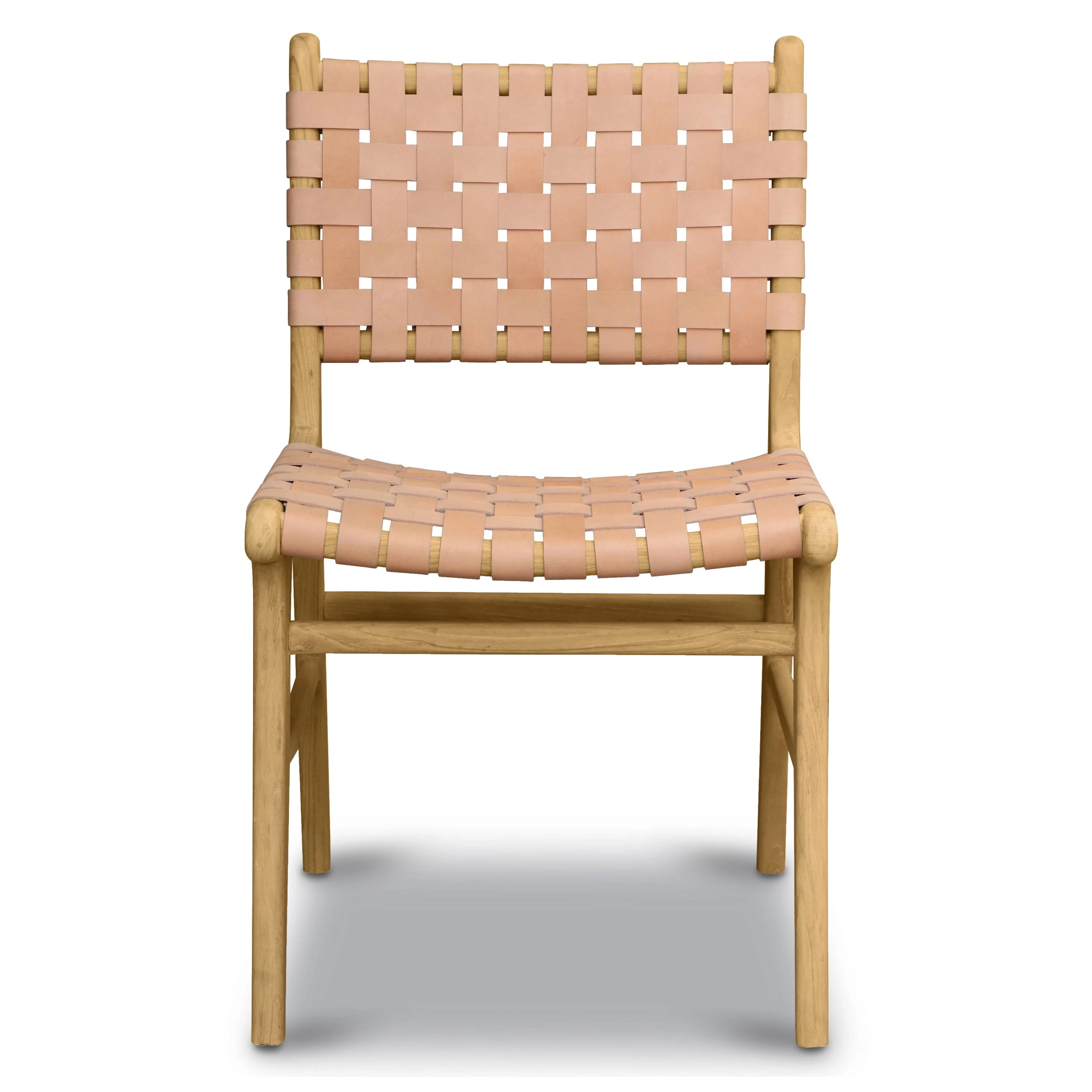 Banda Teak & Leather Dining Chair | Russet Natural - Image 2